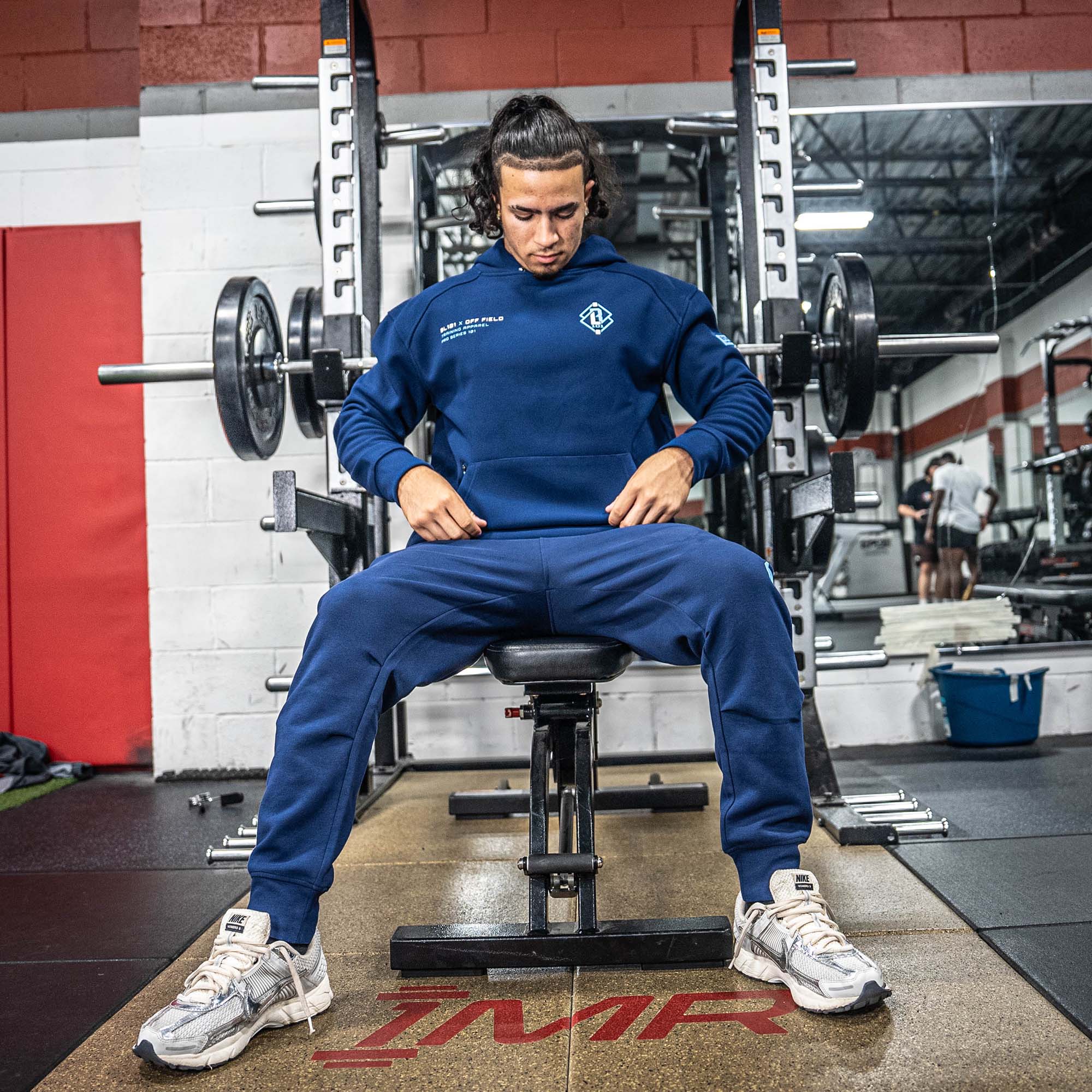 Diamond Relaxed Fit Joggers - Navy/Light Blue - Image 6
