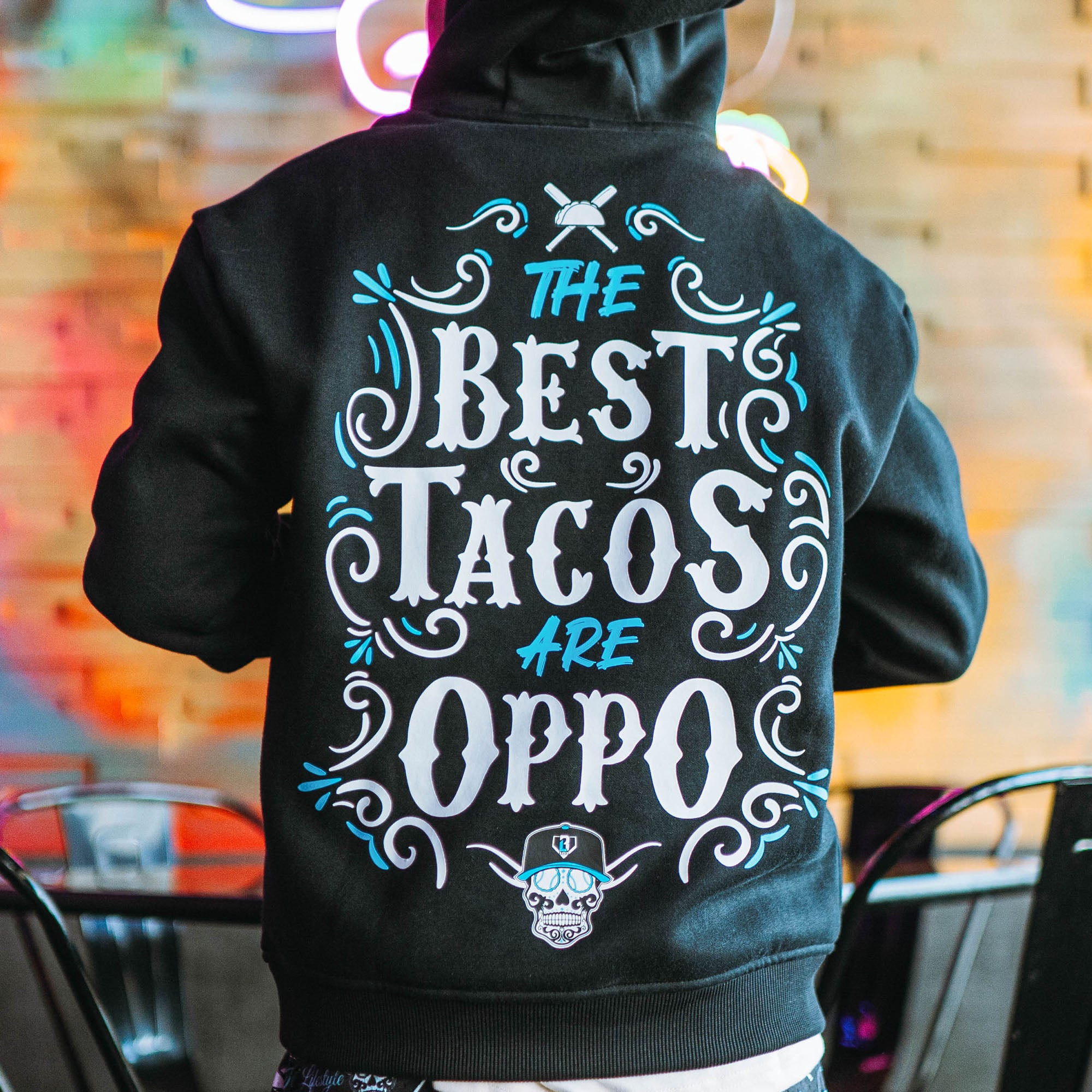 Best Tacos Are Oppo Youth Hoodie - Image 4