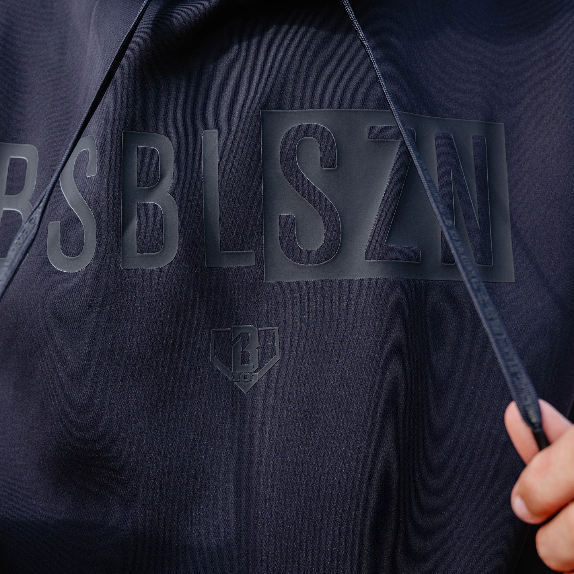 BSBL-SZN Youth Short Sleeve Hoodie V3 - Blackout - Image 5