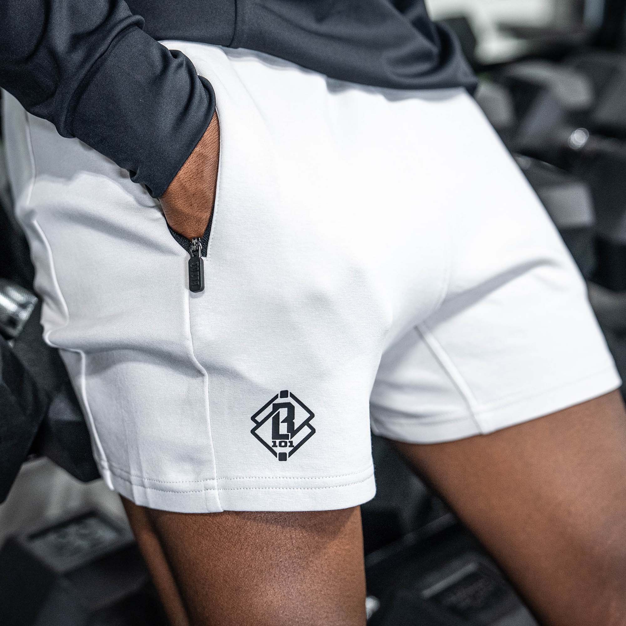 Diamond Relaxed Fit Youth Sweatshorts - Light Gray/Black - Image 2