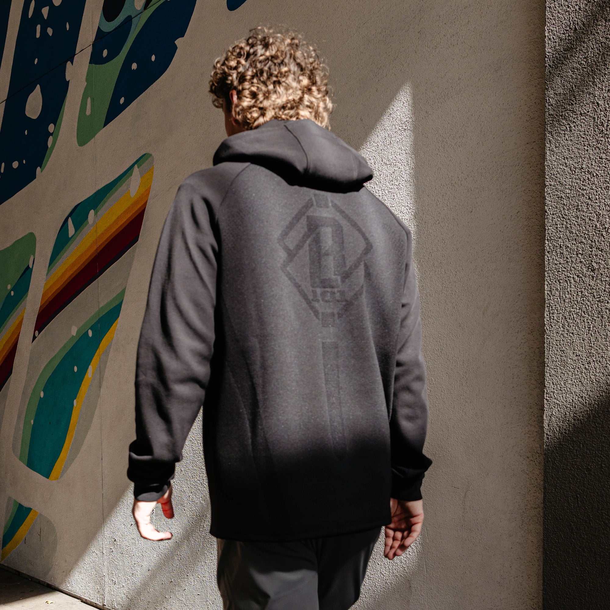 Diamond Tech Knit Zip Youth Hoodie - Black - Image 4