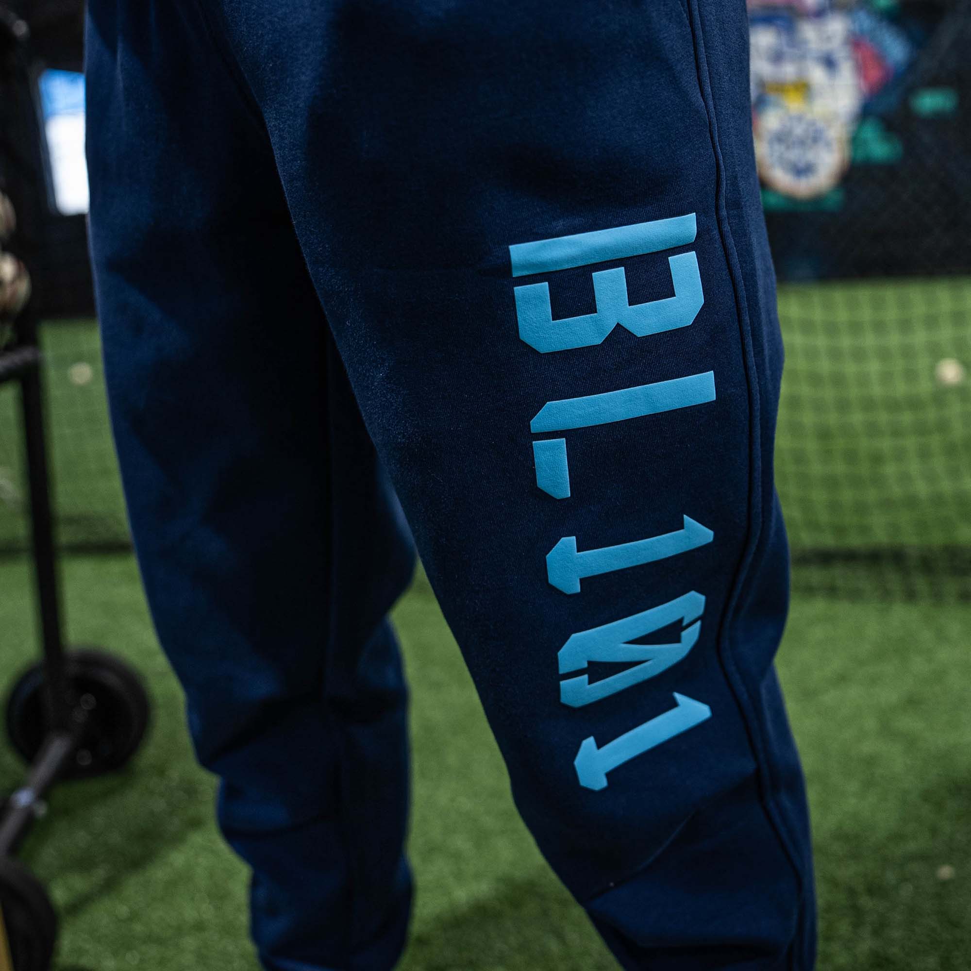 Diamond Relaxed Fit Joggers - Navy/Light Blue - Image 3