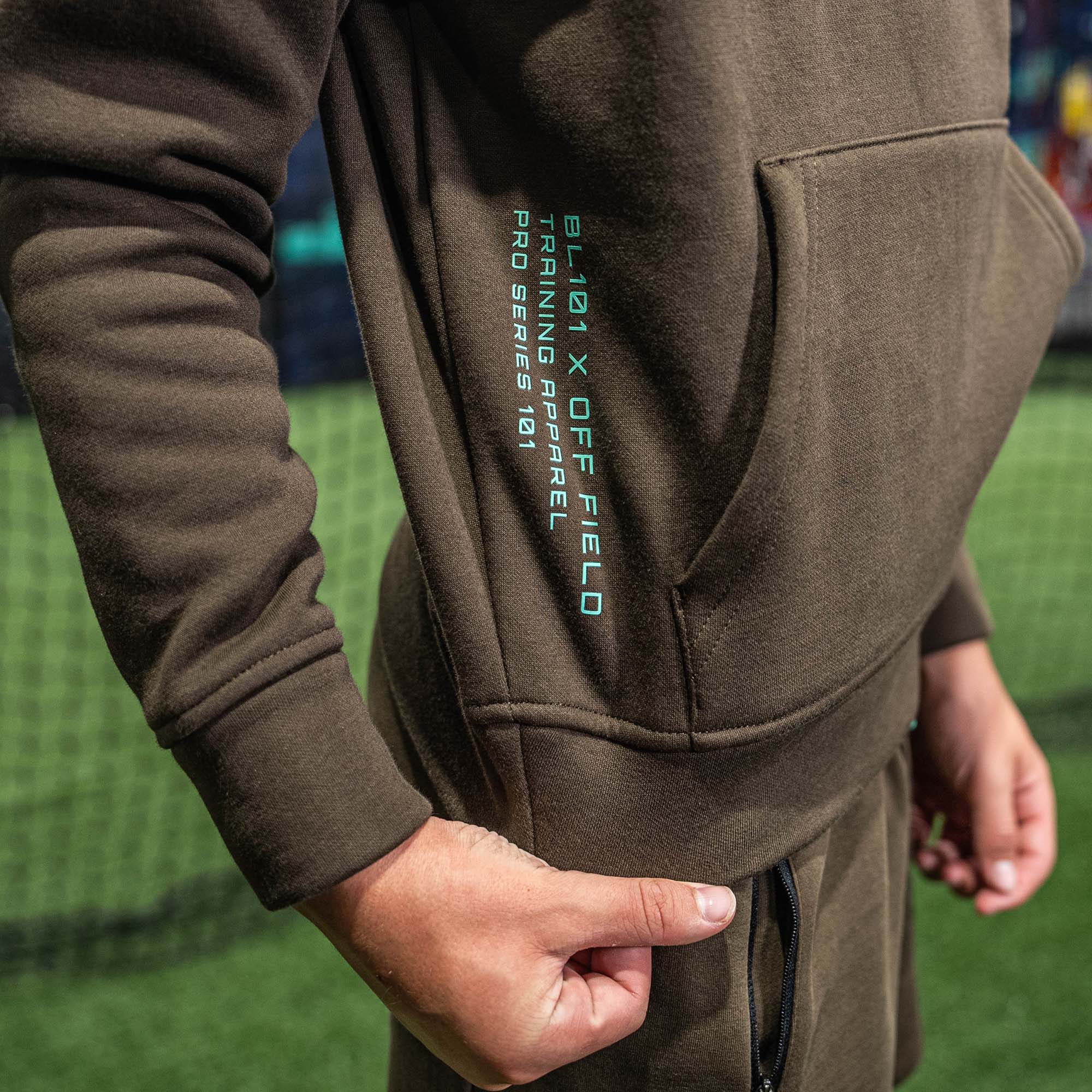 Off-Field Performance Hoodie - Brown/Mint - Image 4