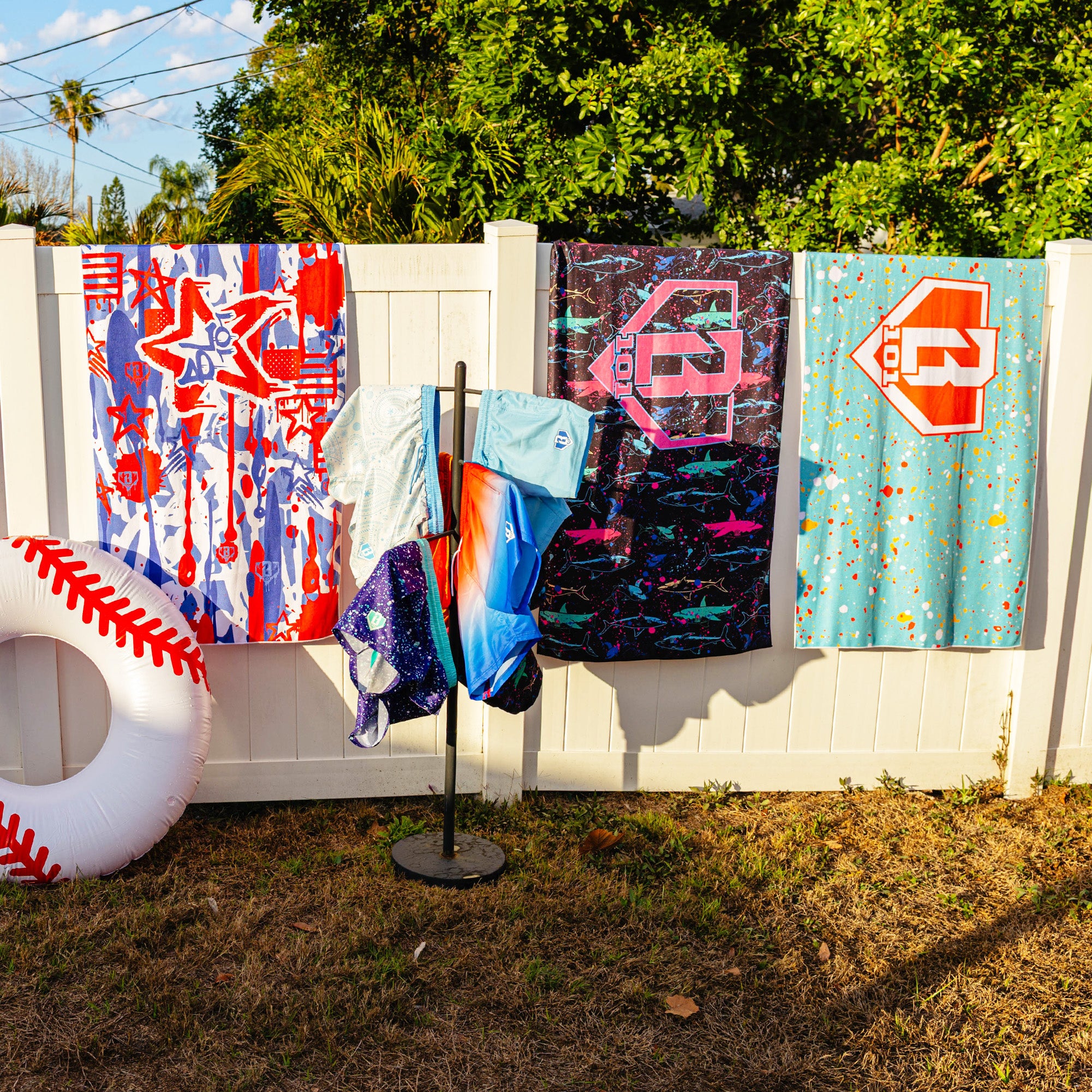 Splatter Towel - Teal - Image 4
