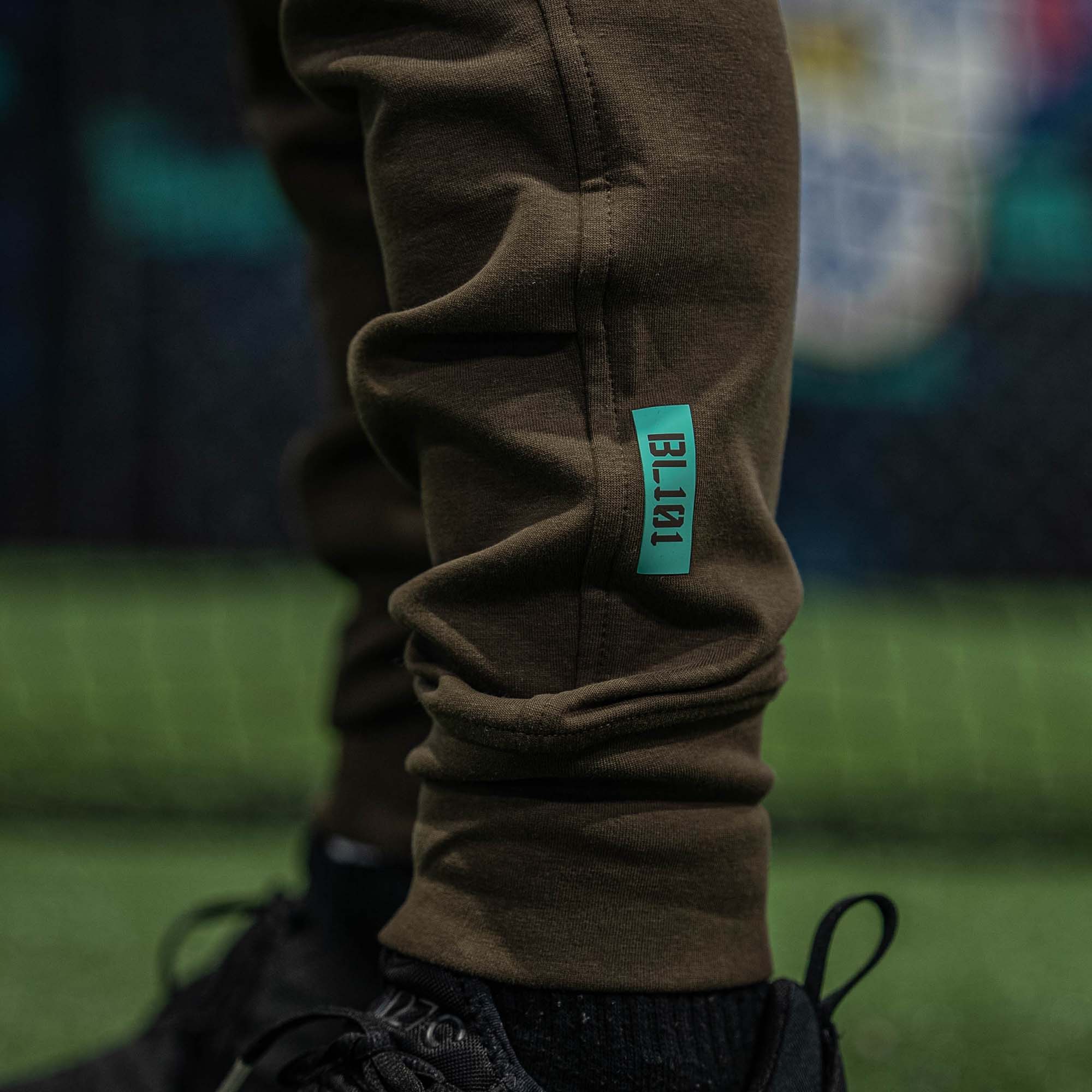 Diamond Relaxed Fit Joggers - Brown/Mint - Image 5