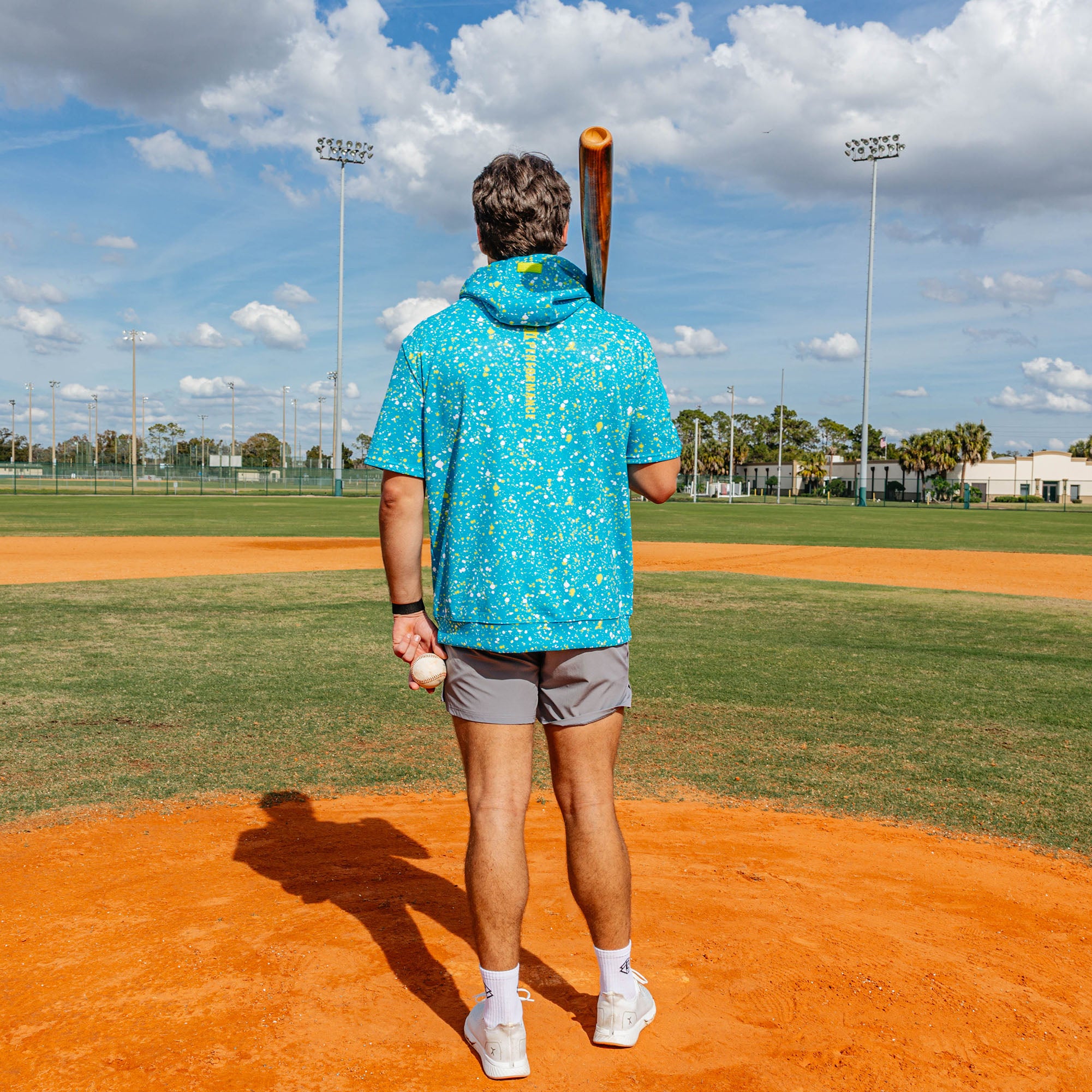 BSBL-SZN Short Sleeve Hoodie V3 - Splatter Highlighter - Image 6