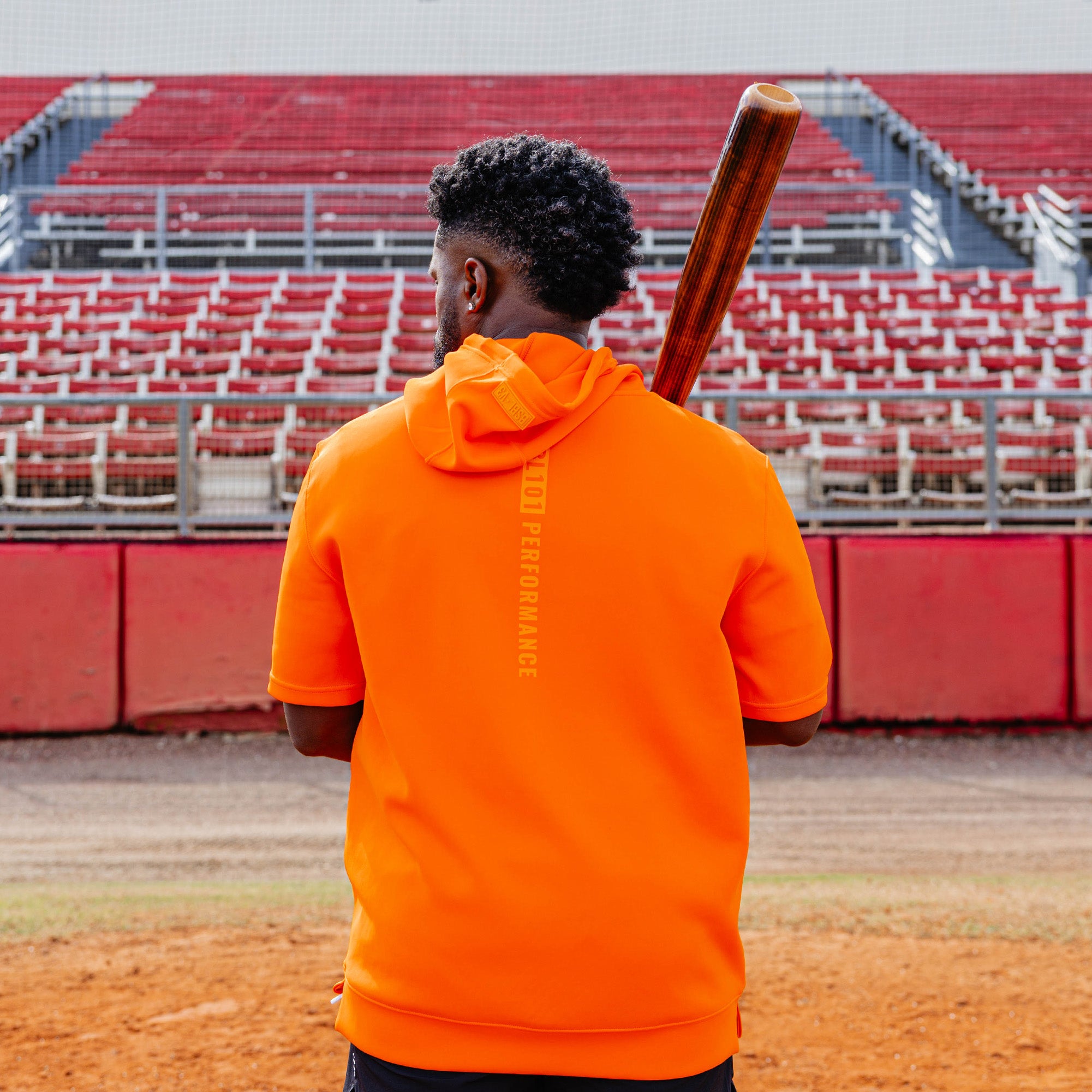 BSBL-SZN Youth Short Sleeve Hoodie V3 - Orange - Image 6