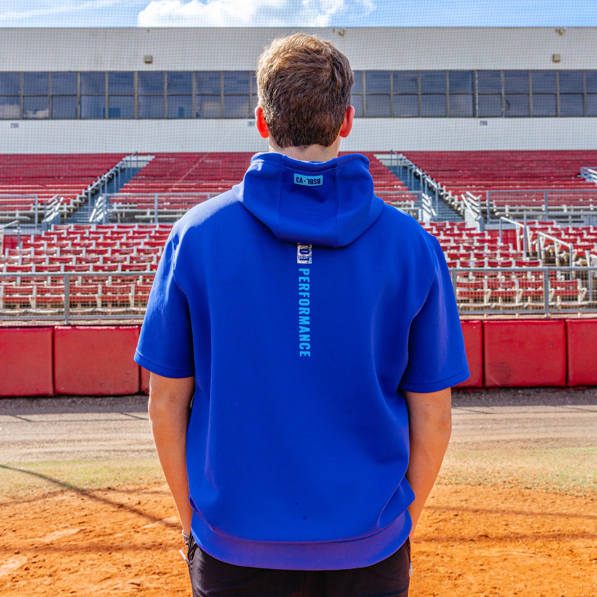 BSBL-SZN Short Sleeve Hoodie V3 - Royal Blue/Oceans - Image 6