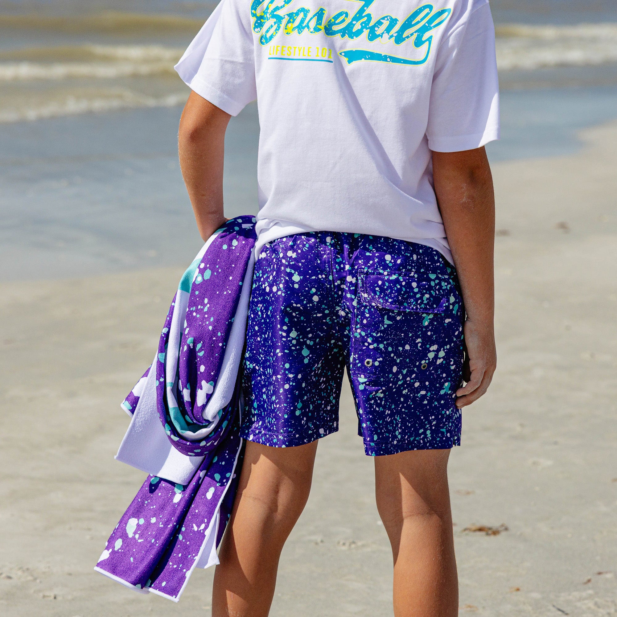 Splatter Towel - Purple - Image 5