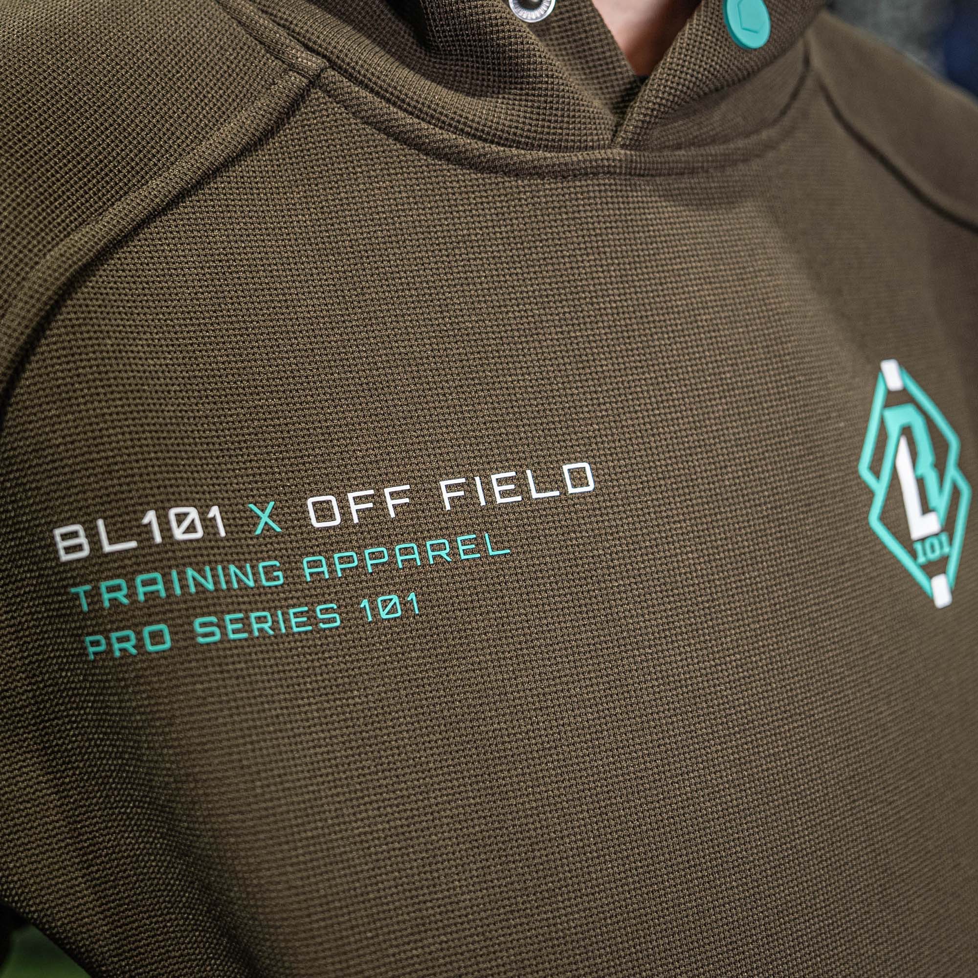 Off-Field Waffle Performance Youth Hoodie - Brown/Mint - Image 5