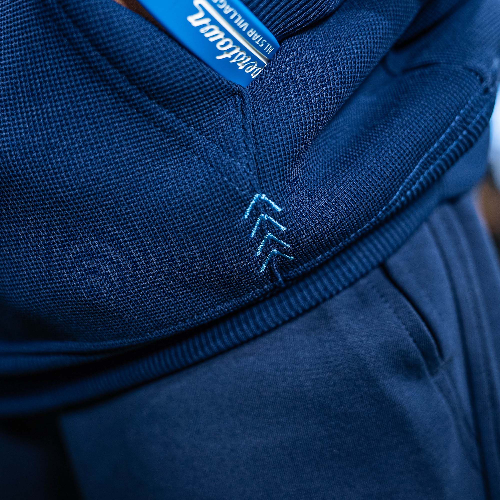 Off-Field Waffle Performance Youth Hoodie - Navy/Light Blue - Image 4
