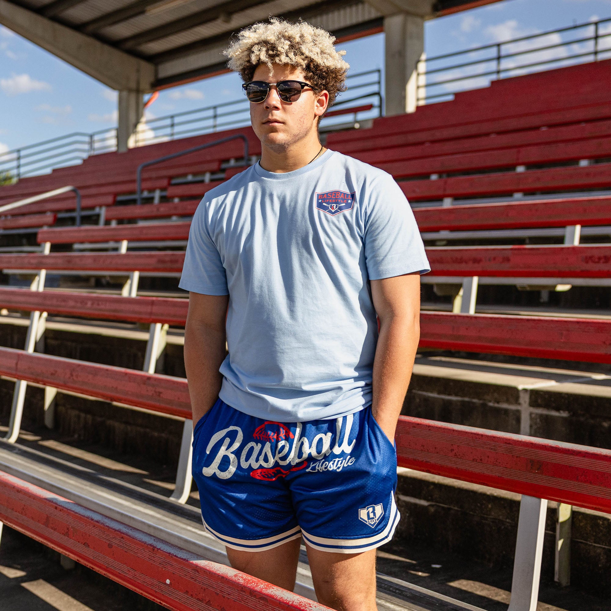 Baseball Court Shorts - Navy - Image 2