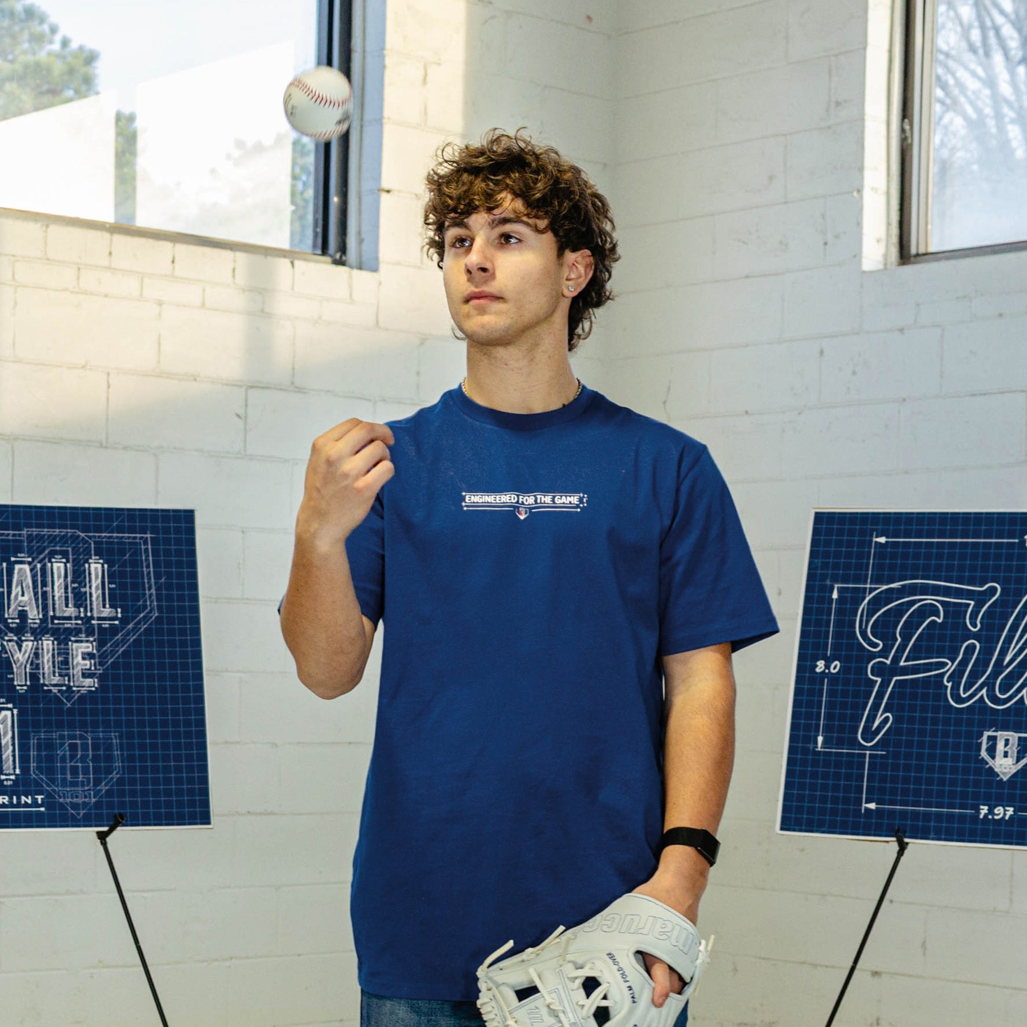 Engineered For The Game Tee - Blue - Image 3