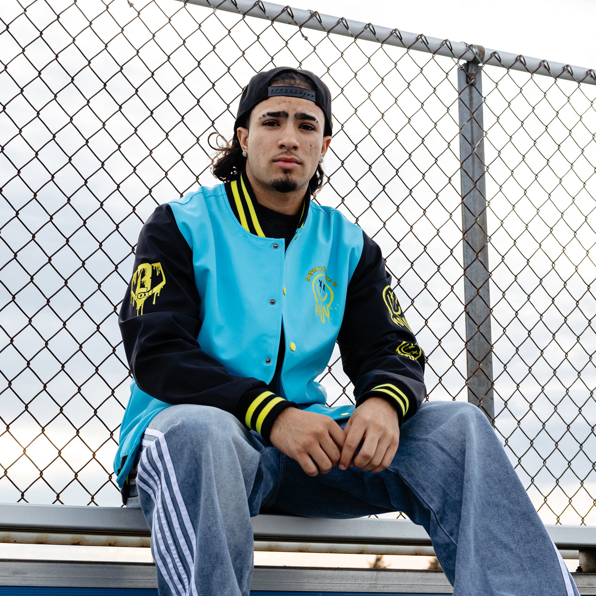 Retro Graffiti Bomber Jacket - Image 4