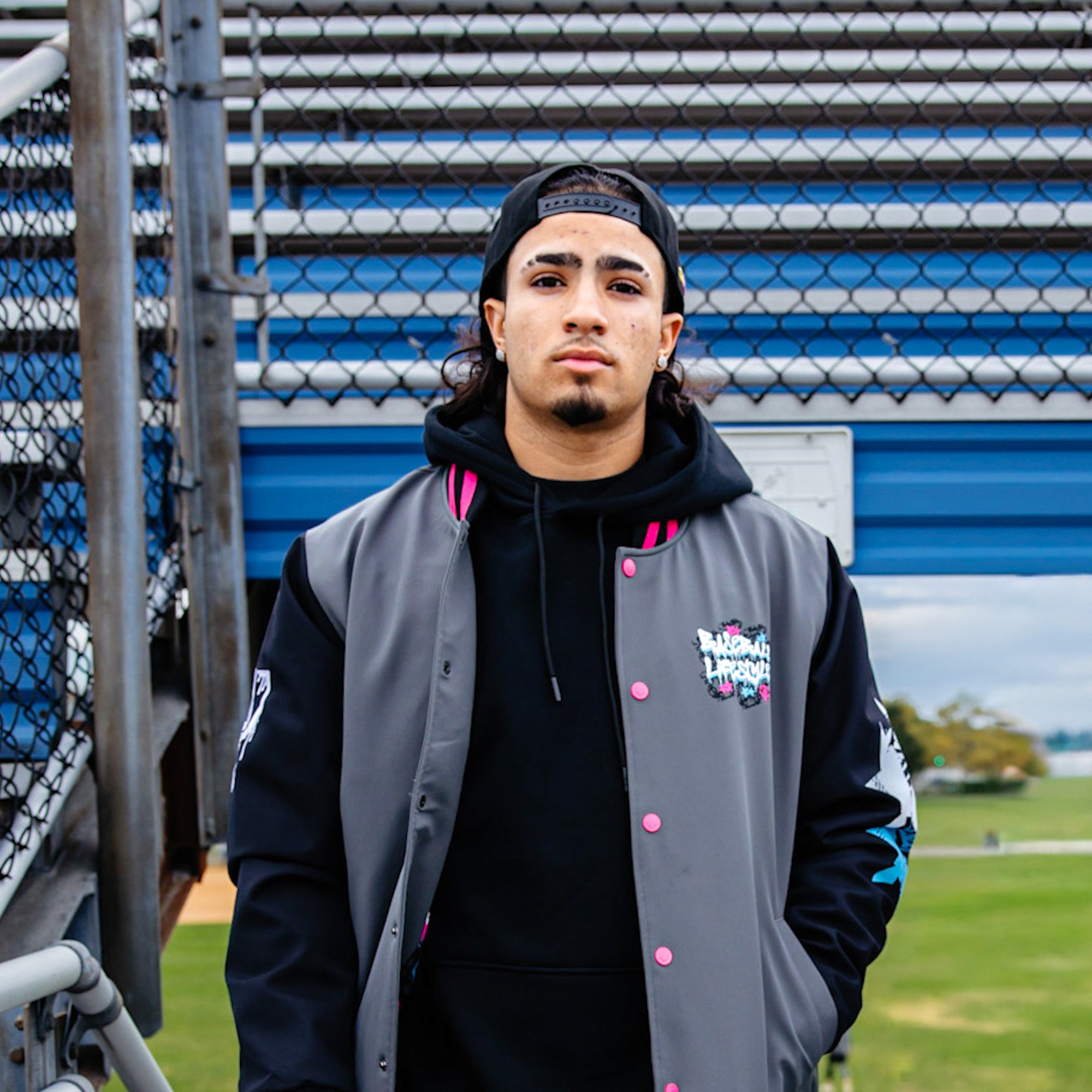 Baseball Lifestyle Tag Bomber Jacket - Image 3