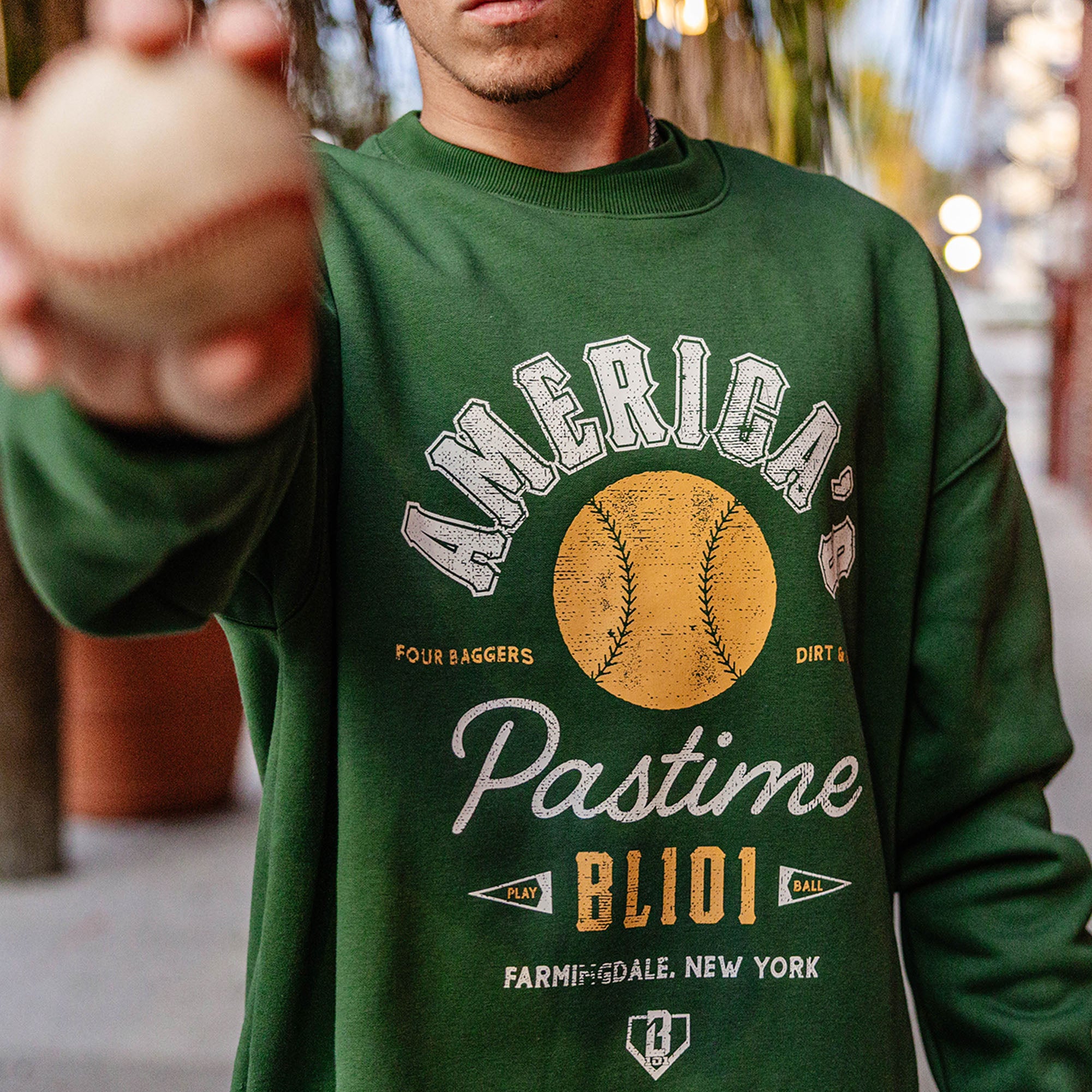 America's Pastime Crewneck - Green - Image 3