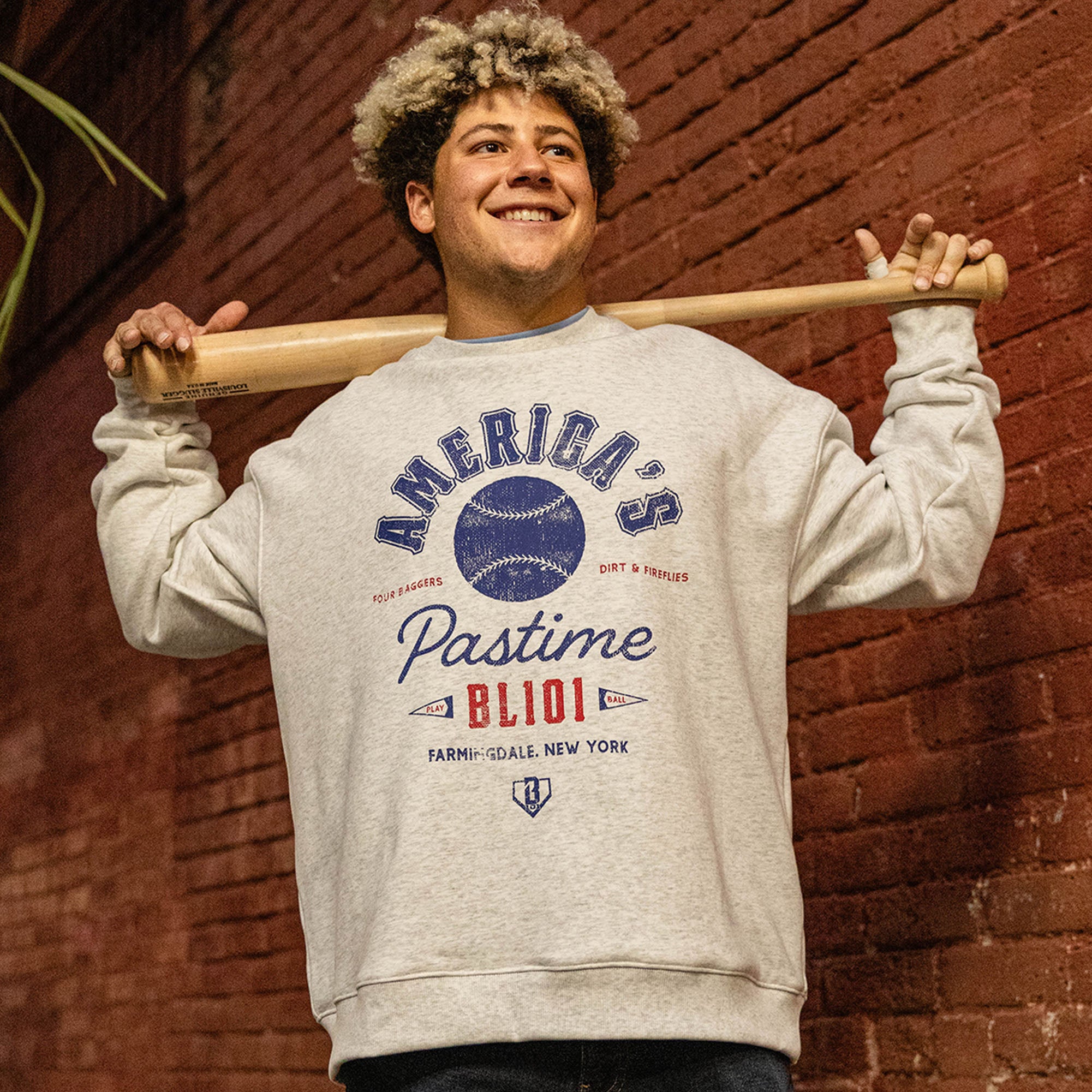 Americas Pastime Crewneck - Heather Gray - Image 3