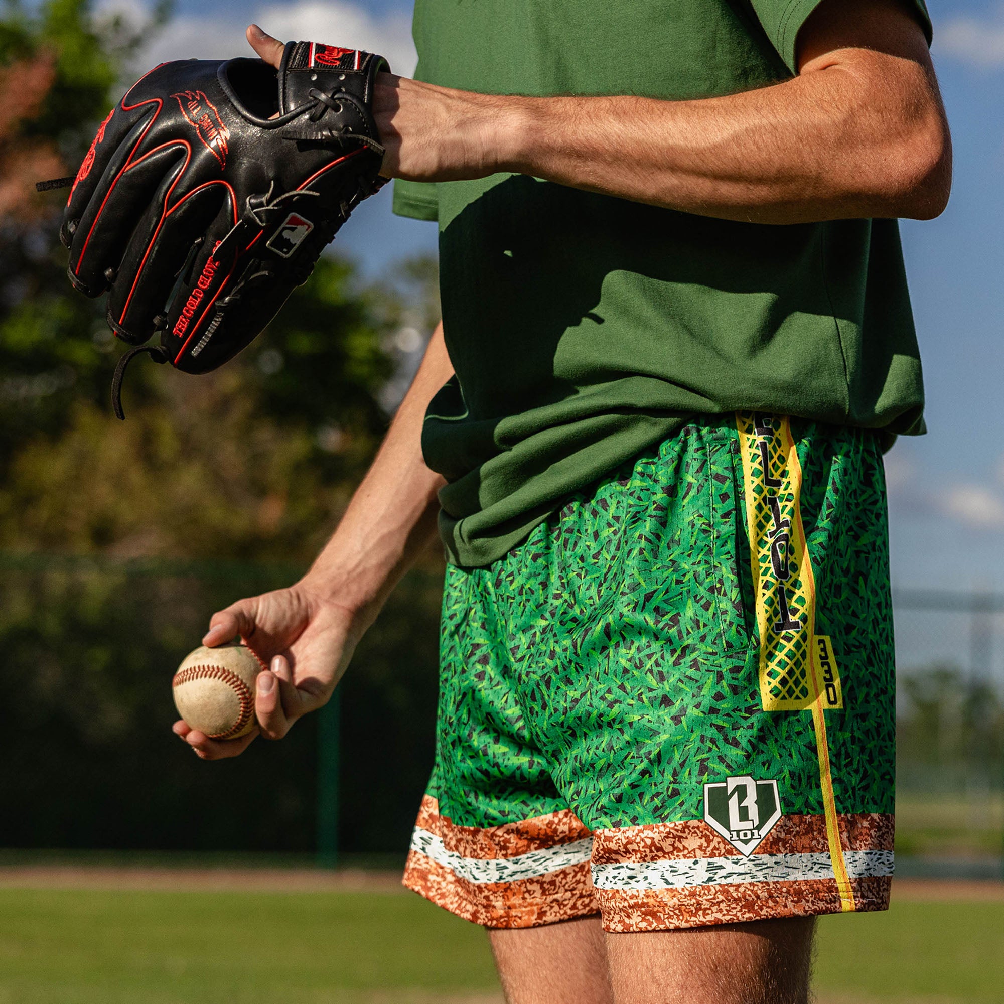 Backyard To Big League Shorts - Green - Image 3