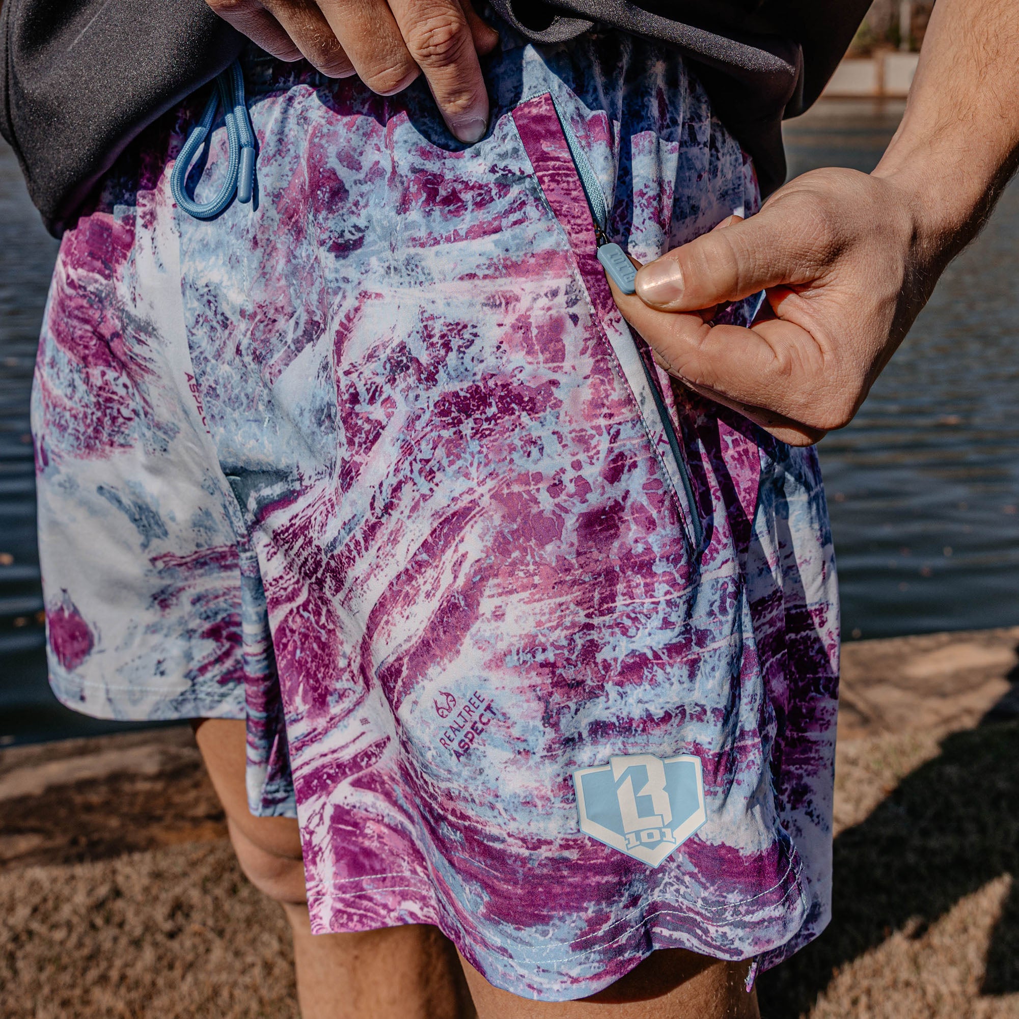 Realtree Pro Series Shorts V2 with Liner - Aspect-Blue - Image 5