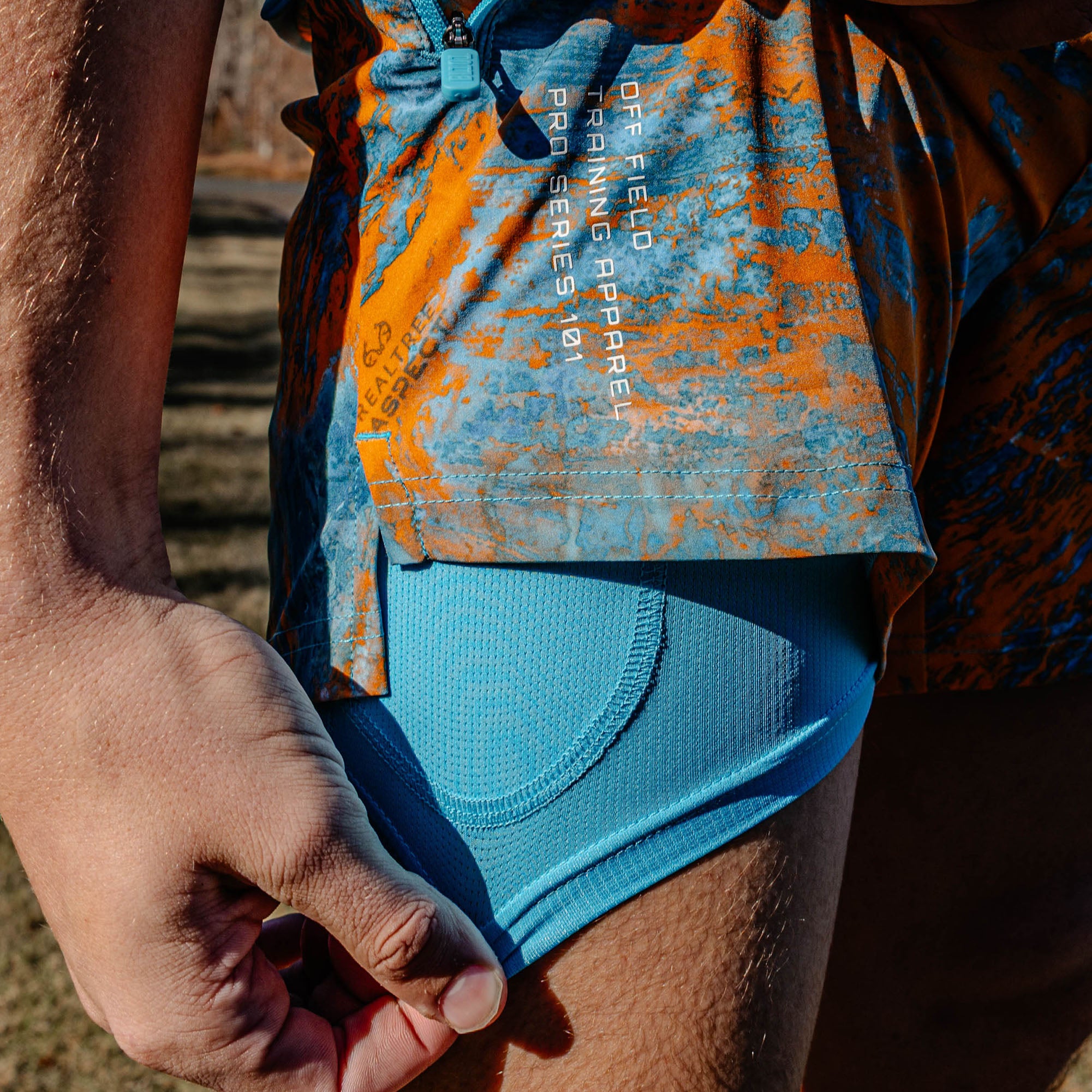 Realtree Pro Series Shorts V2 with Liner - Aspect-Orange - Image 4
