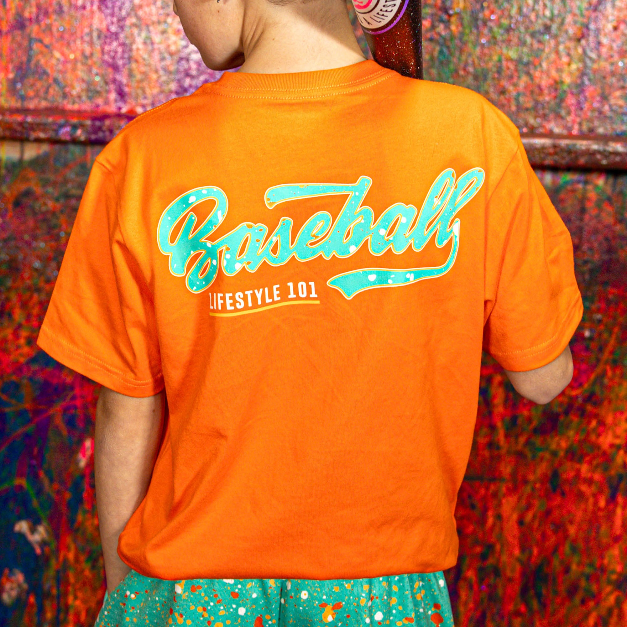 Splatter Established Tee - Orange - Image 3