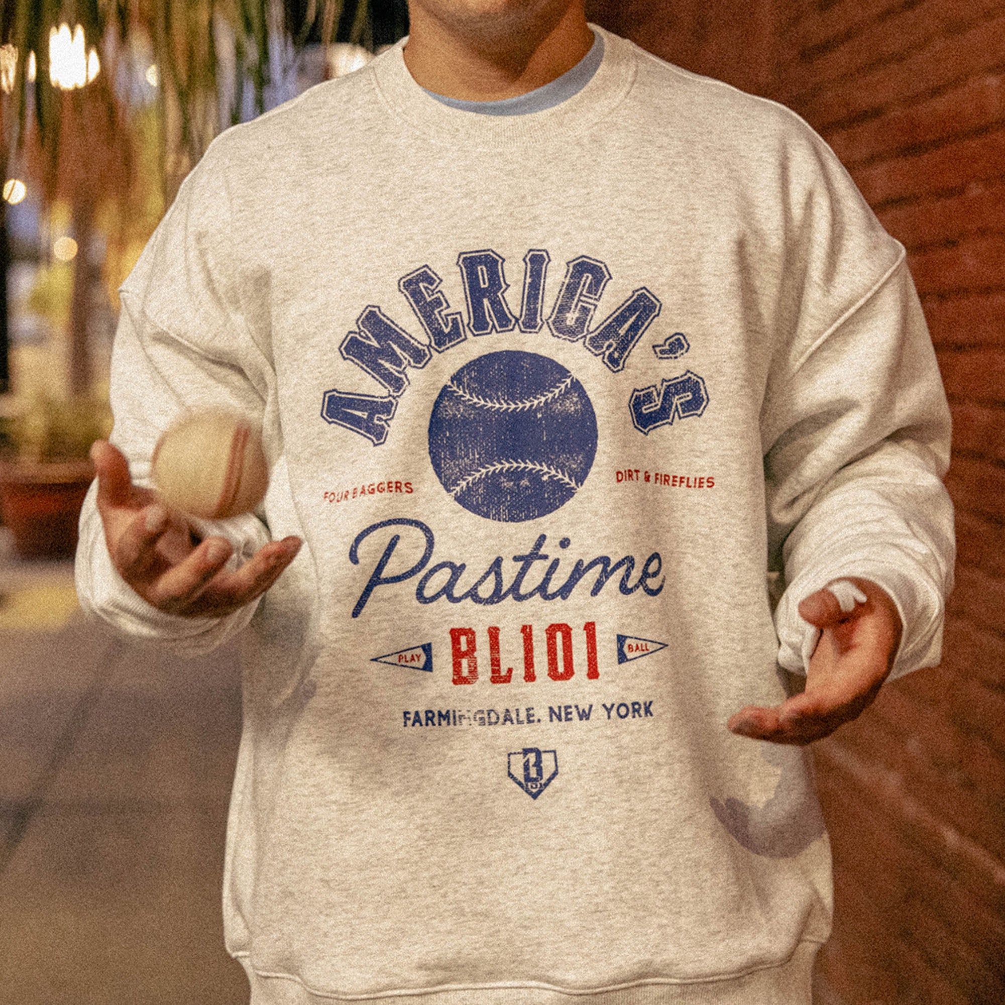 Americas Pastime Crewneck - Heather Gray - Image 4