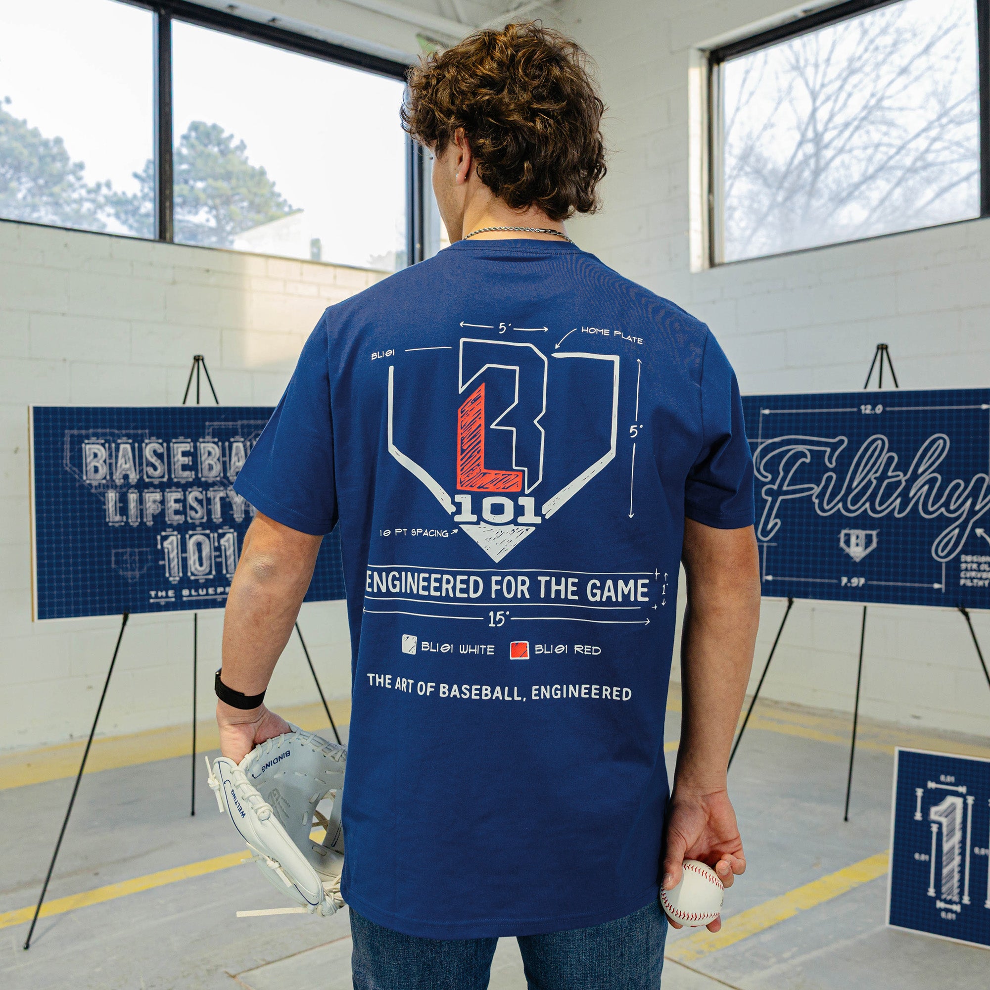 Engineered For The Game Tee - Blue - Image 5