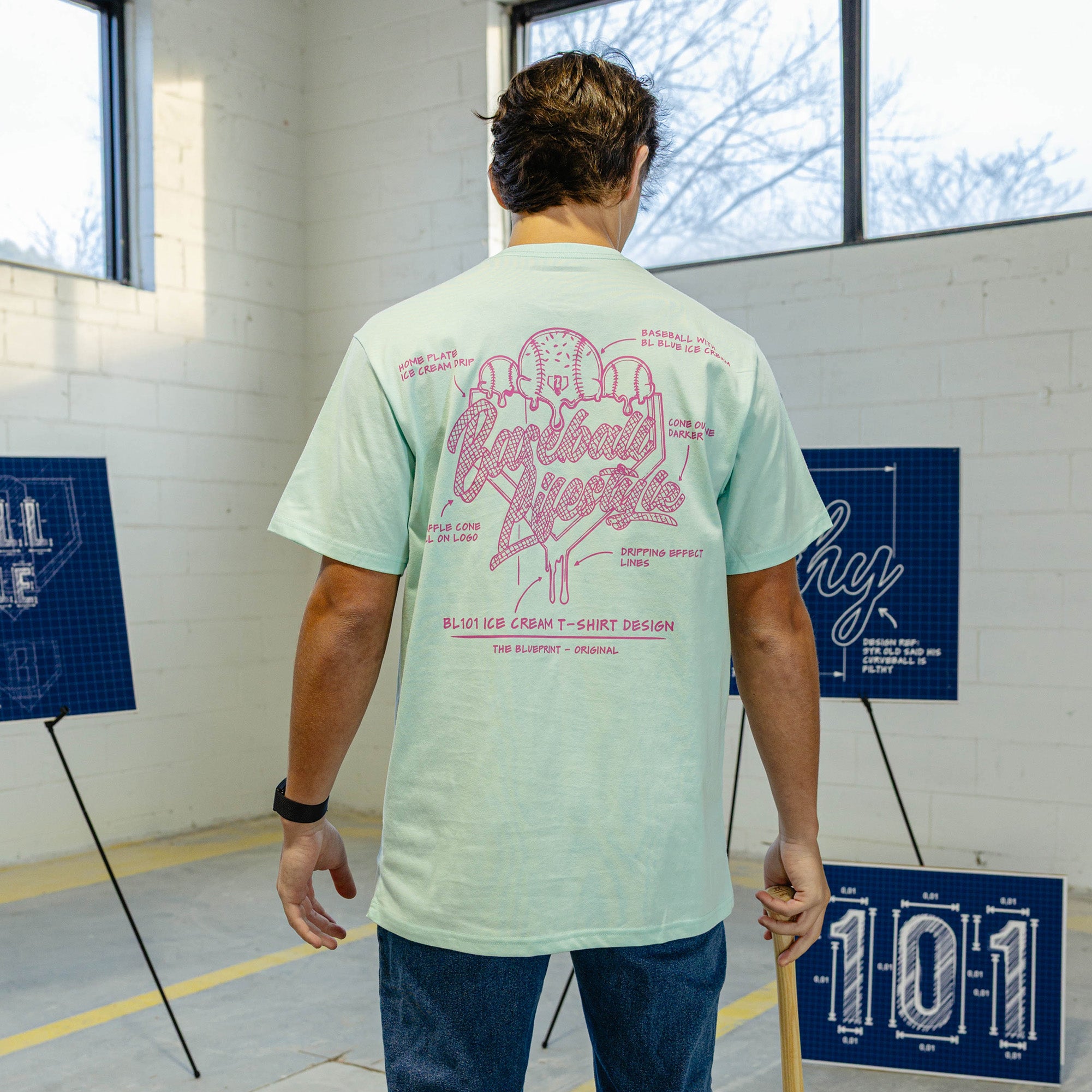 OG Ice Cream Design Tee - Light Blue - Image 6
