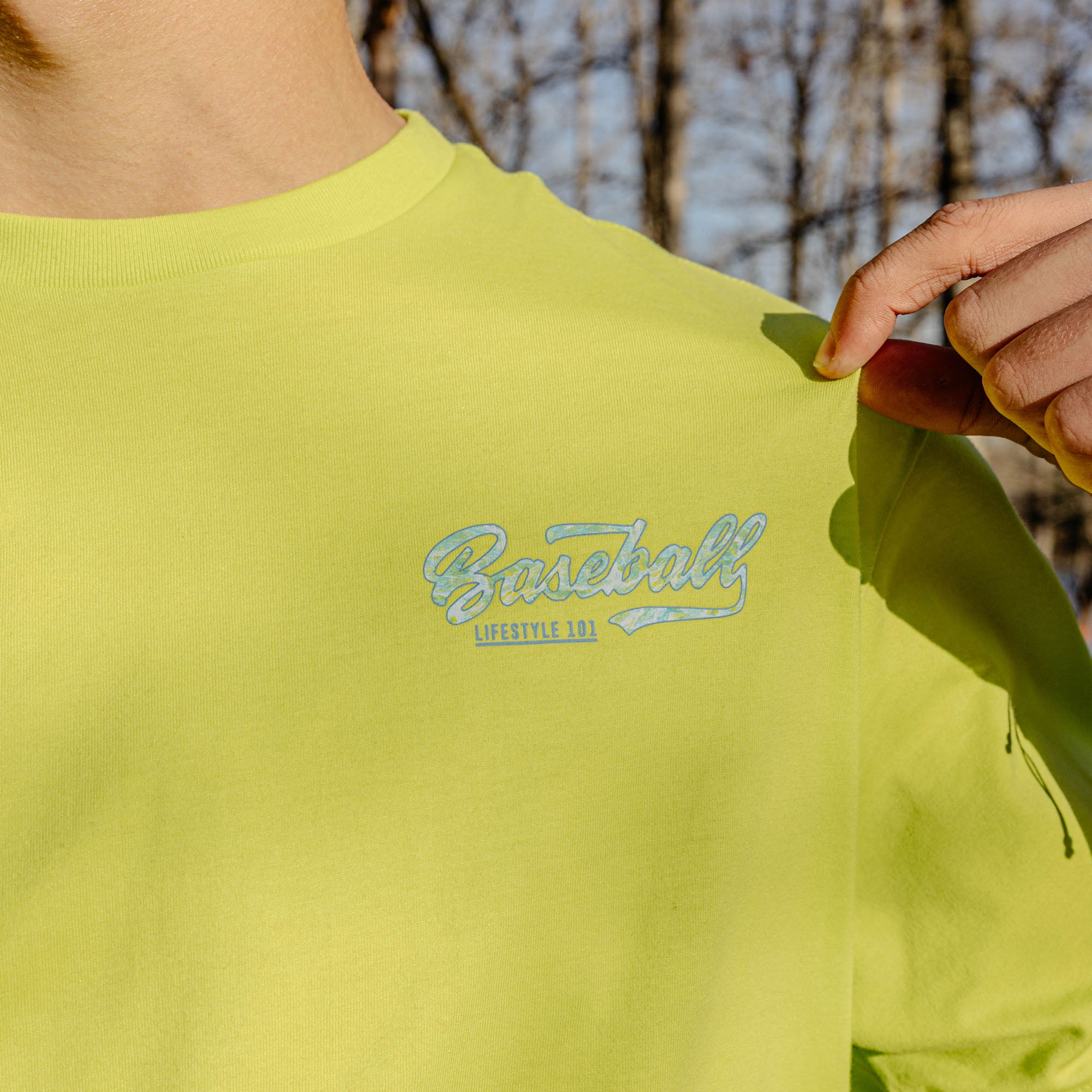 Realtree Established Tee - Bright Yellow/Aspect-Teal - Image 5