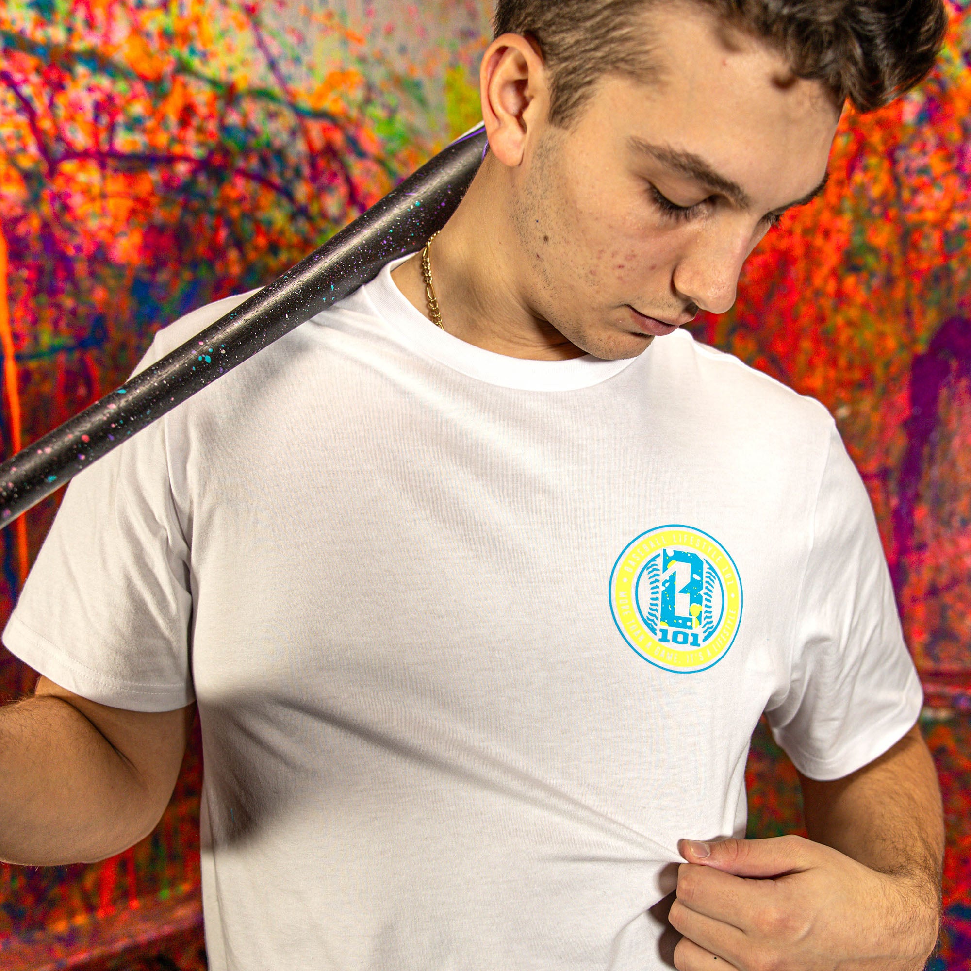 Splatter Established Tee - White - Image 5