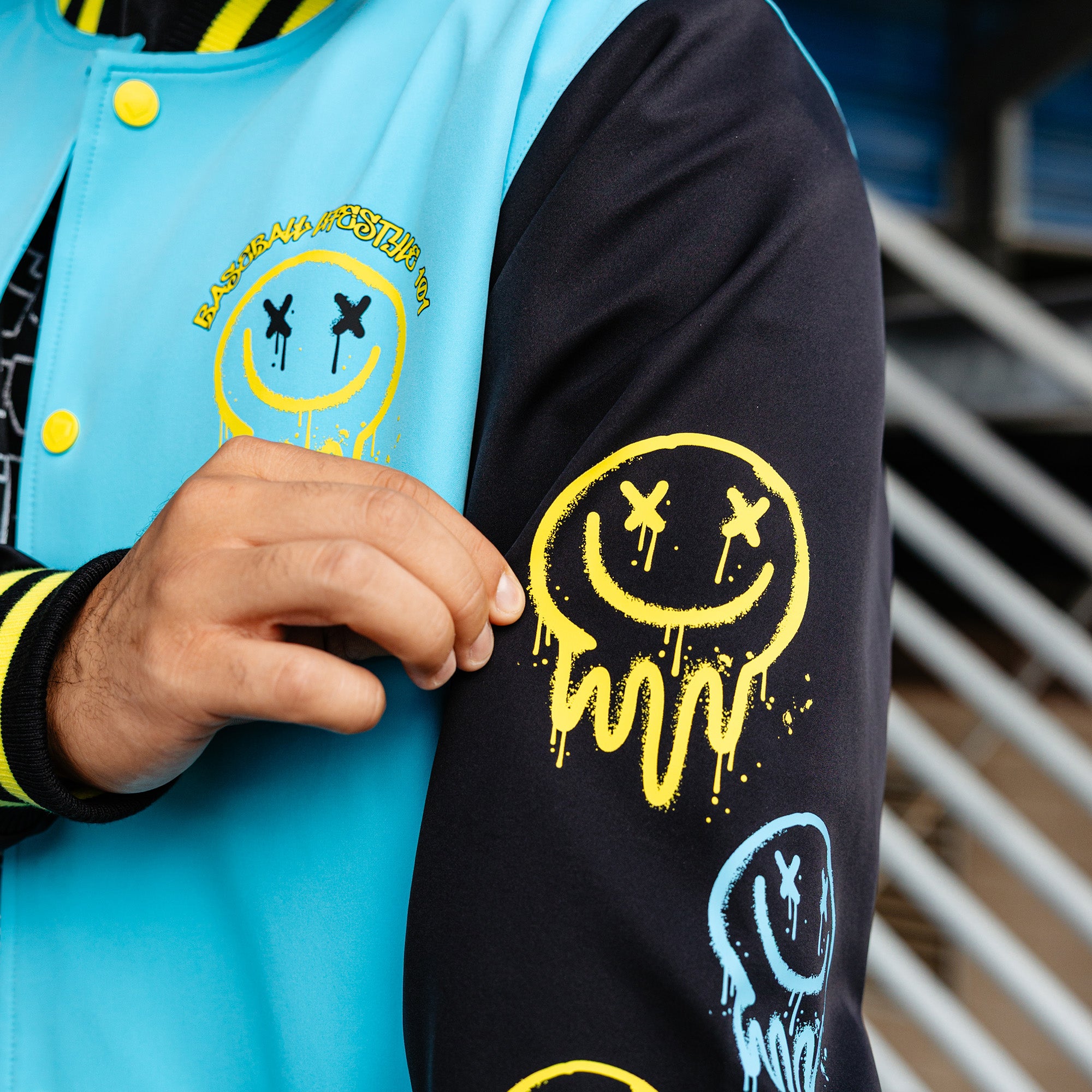 Retro Graffiti Bomber Jacket - Image 6