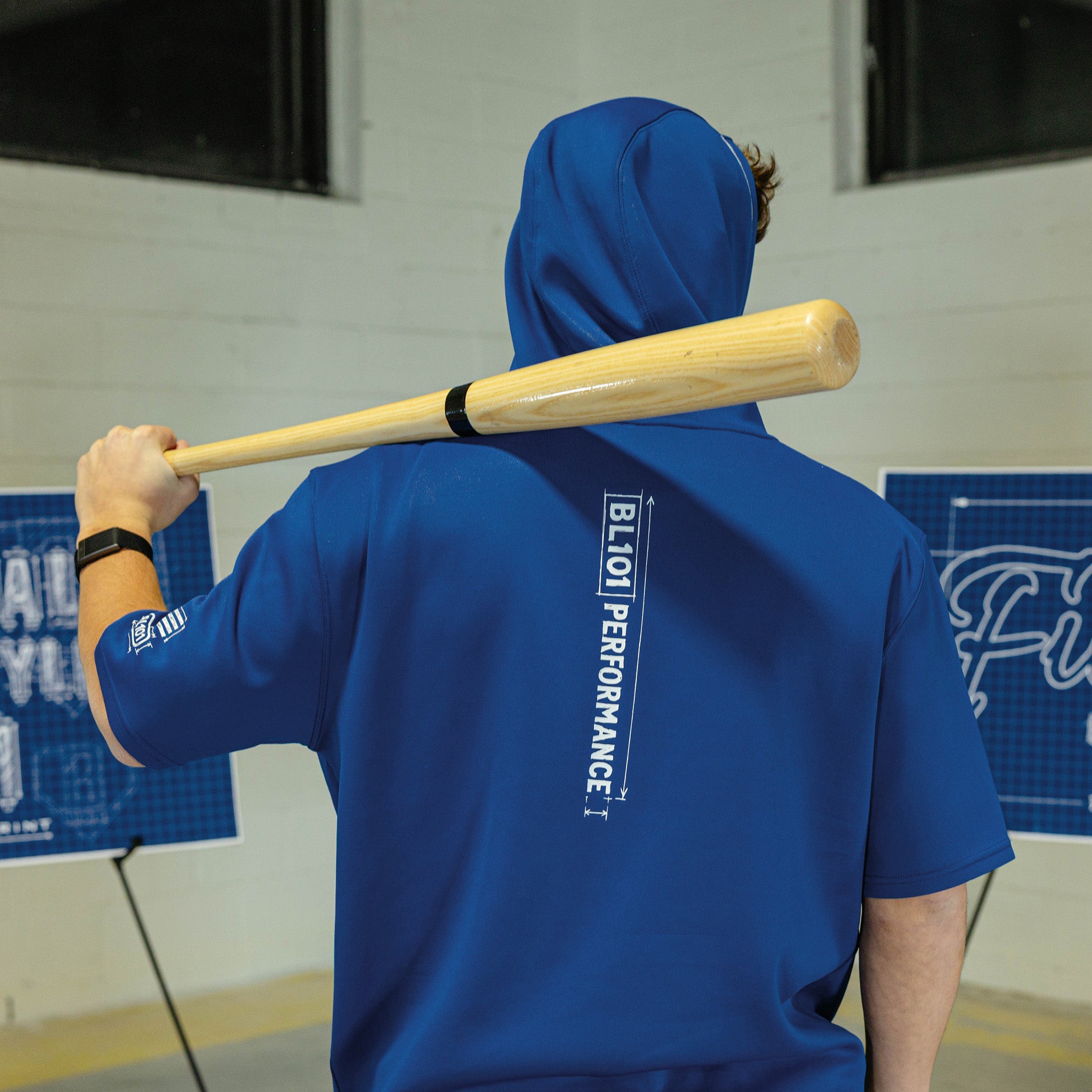BSBL-SZN Short Sleeve Hoodie V3 - Blueprint - Image 6