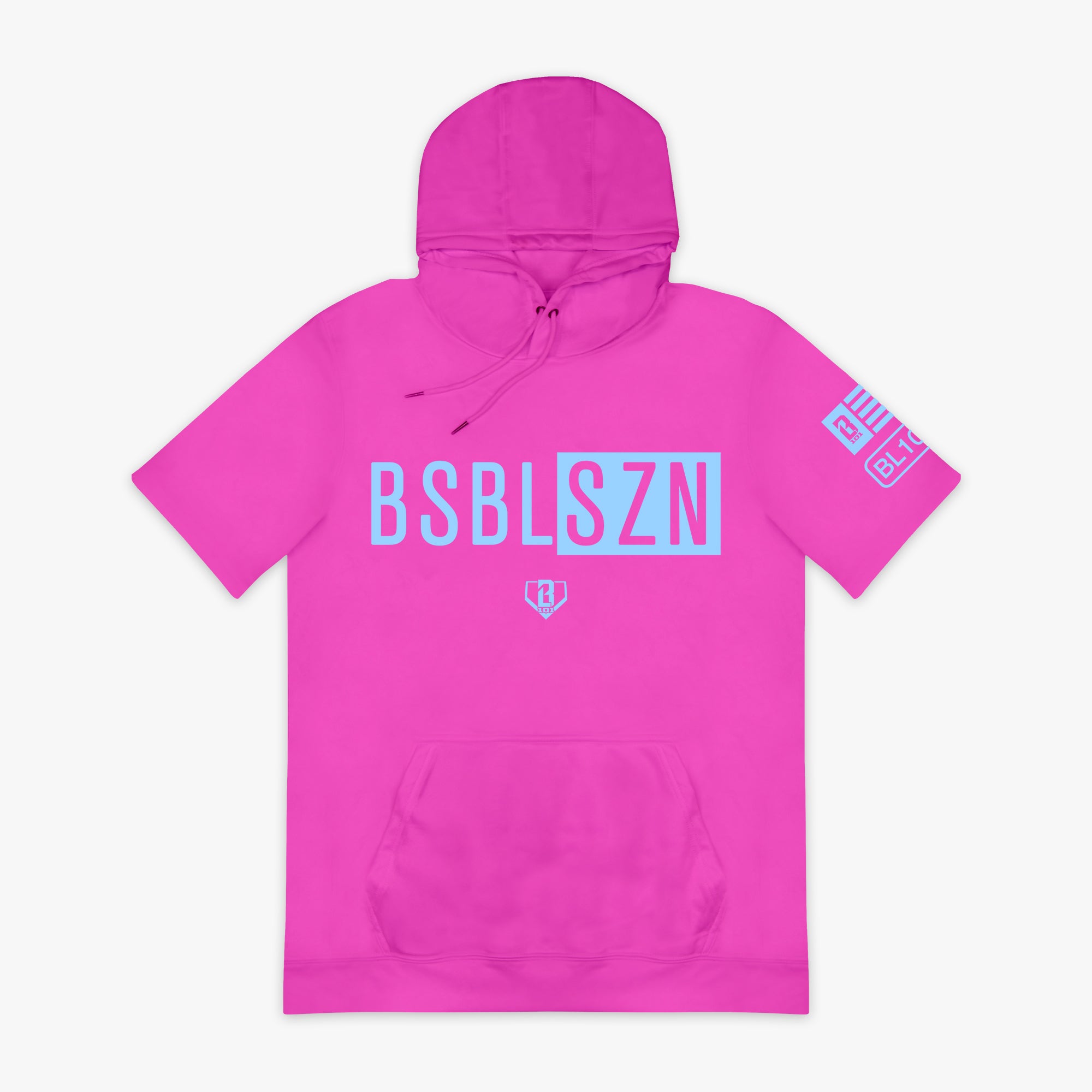 BSBL-SZN Short Sleeve Hoodie V2 - Cotton Candy Pink