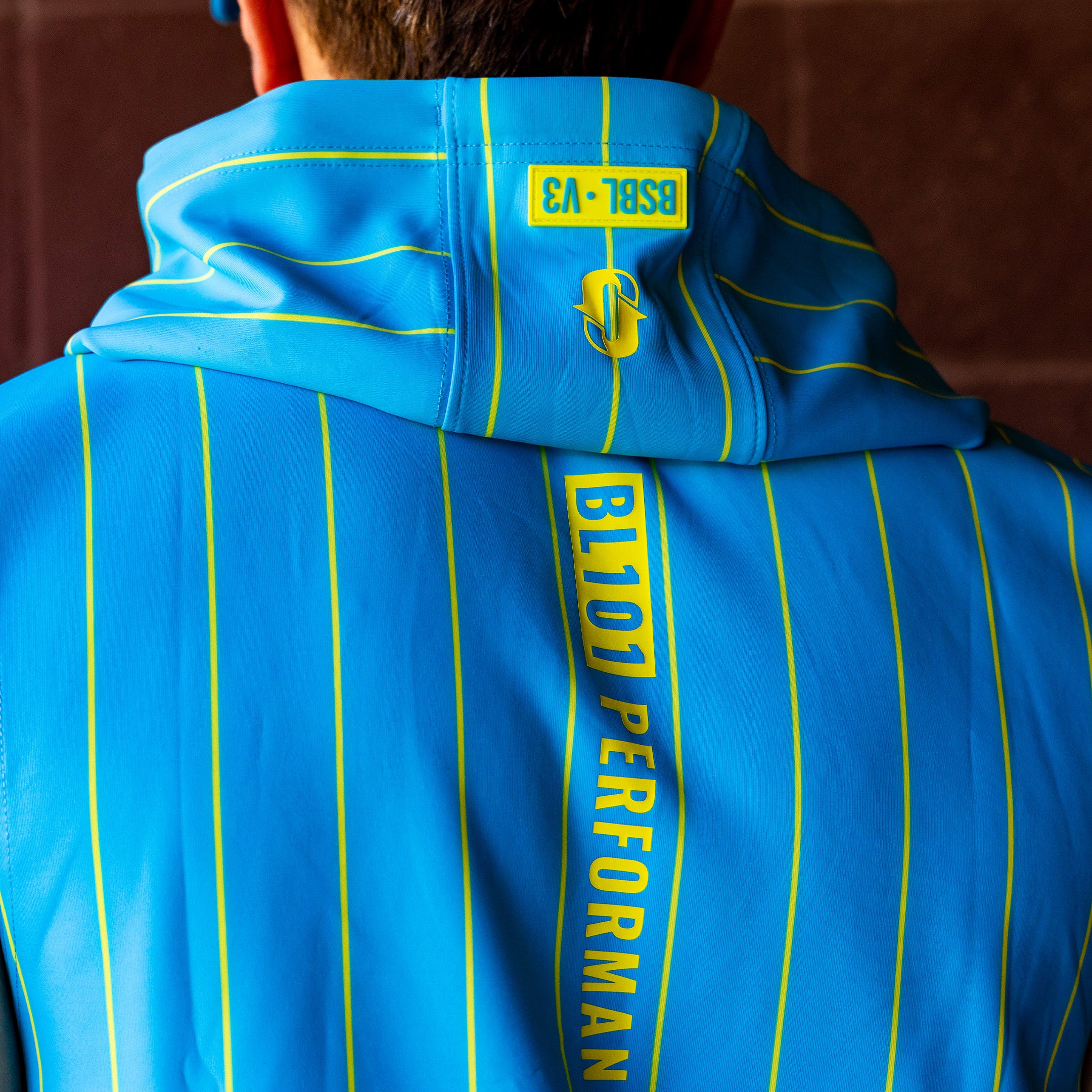 BSBL-SZN Sleeveless Hoodie V3 - Jackson Olson Neon Pinstripes - Image 4