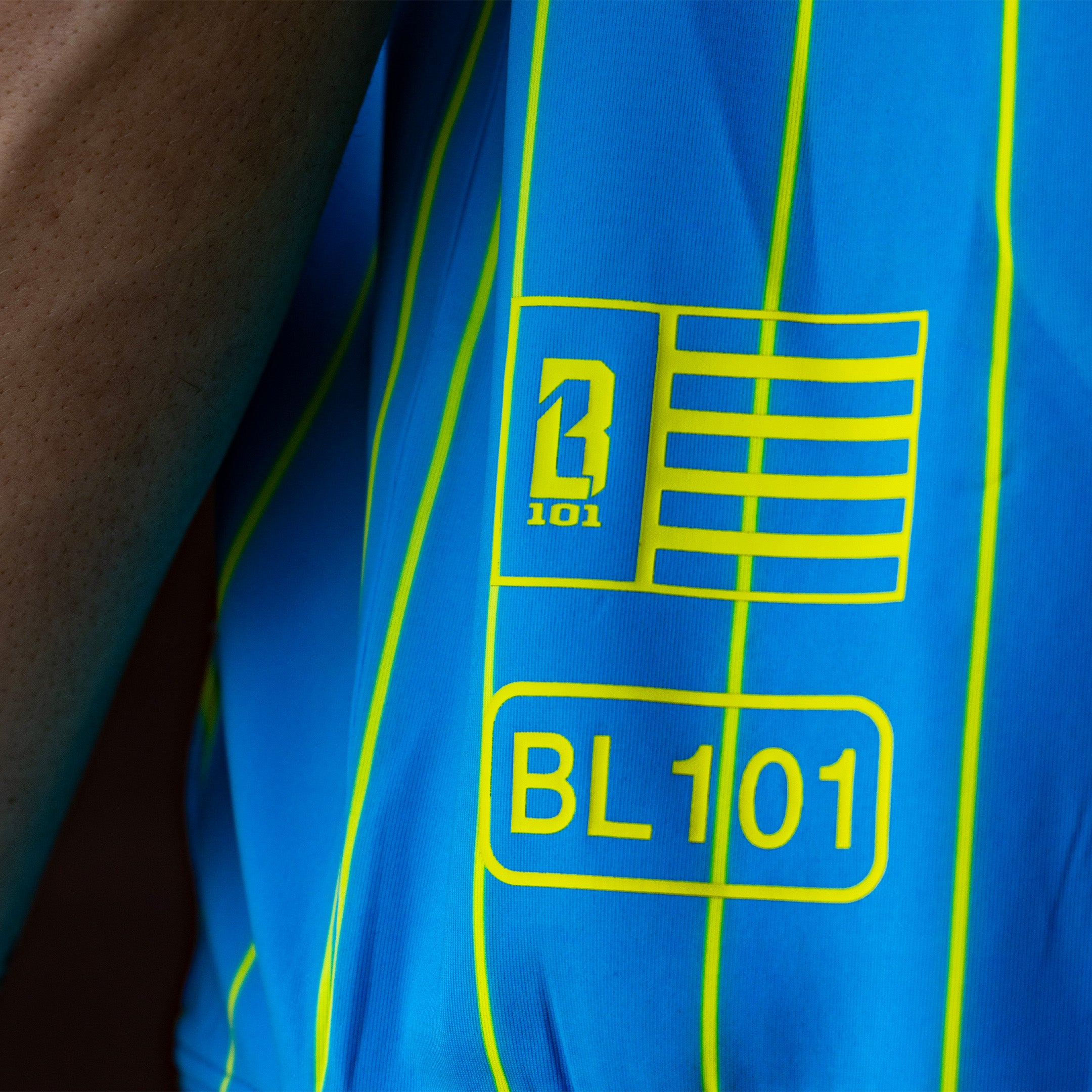 BSBL-SZN Sleeveless Hoodie V3 - Jackson Olson Neon Pinstripes - Image 3