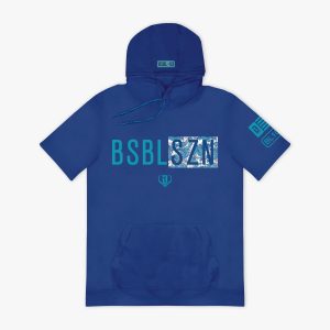 BSBL-SZN Short Sleeve Hoodie V3 - Royal Blue/Oceans