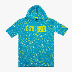 BSBL-SZN Youth Short Sleeve Hoodie V3 - Splatter Highlighter