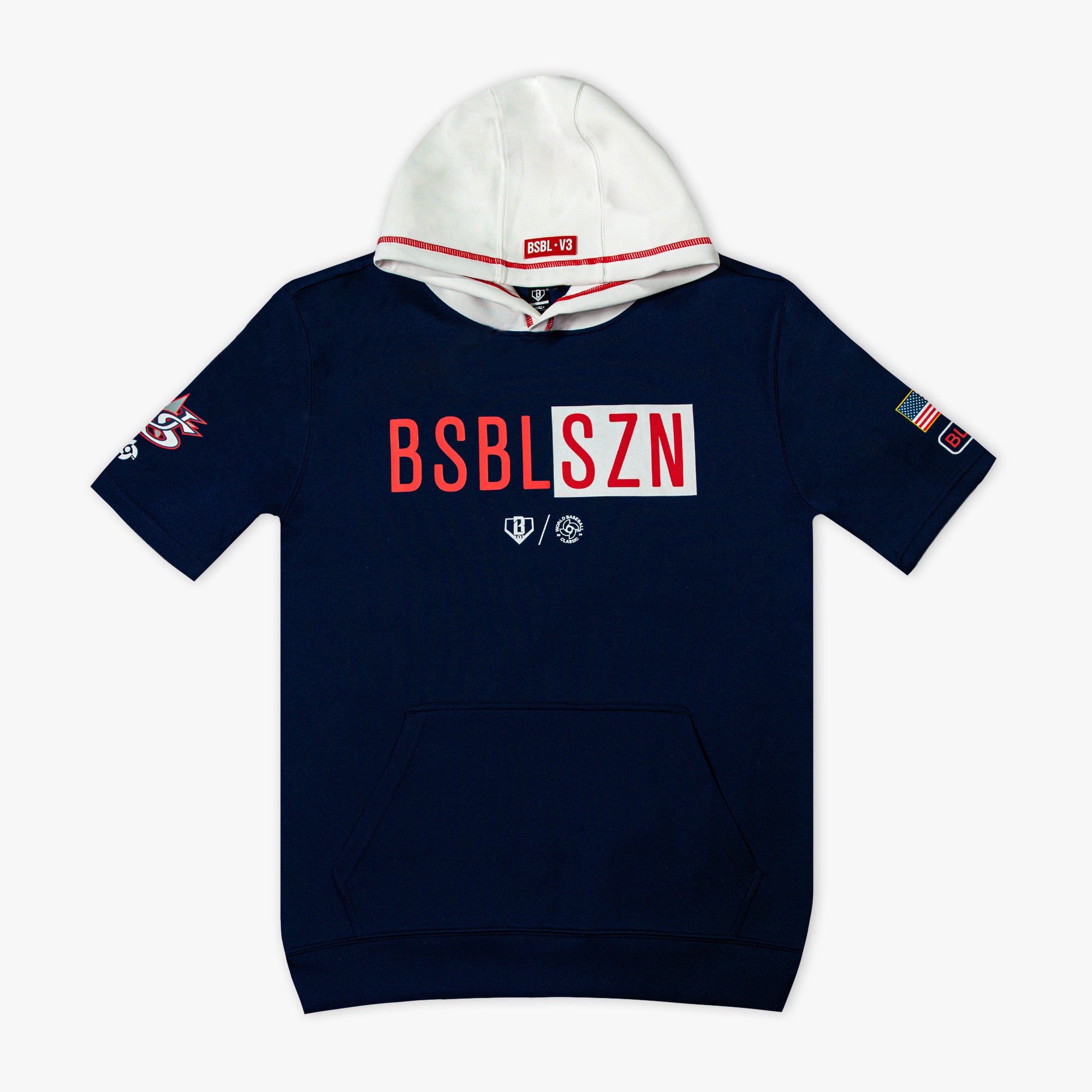 BSBL-SZN Youth Short Sleeve Hoodie V3 - USA