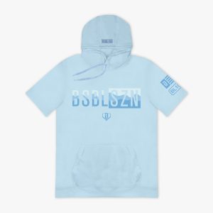 BSBL-SZN Short Sleeve Hoodie V3 - Powder Blue/Wavy
