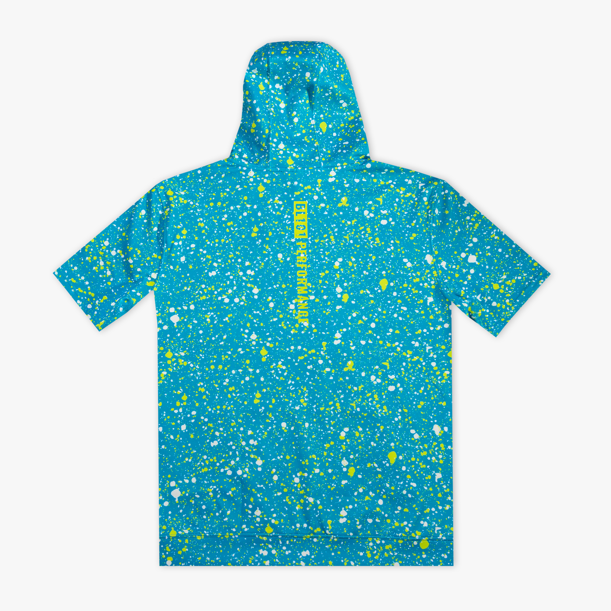 BSBL-SZN Short Sleeve Hoodie V3 - Splatter Highlighter - Image 2