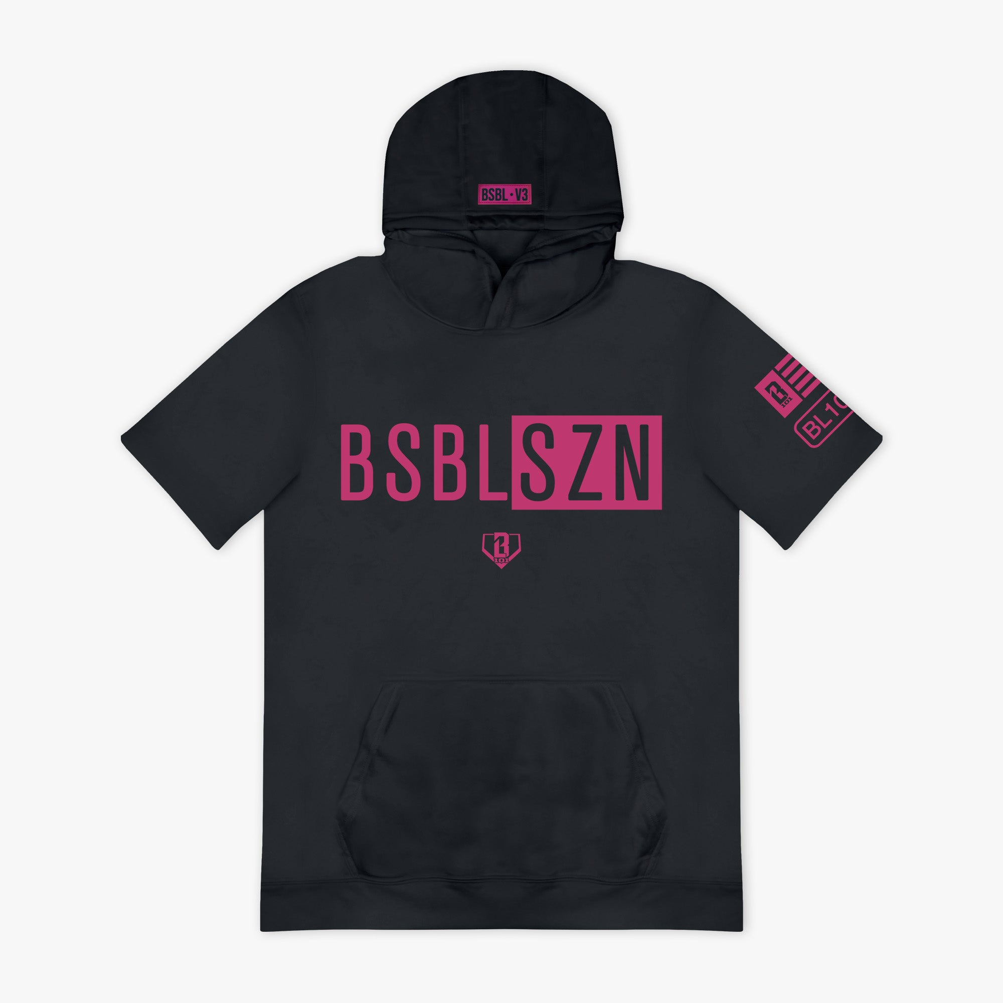 BSBL-SZN Short Sleeve Youth Hoodie V3 - Dark Gray