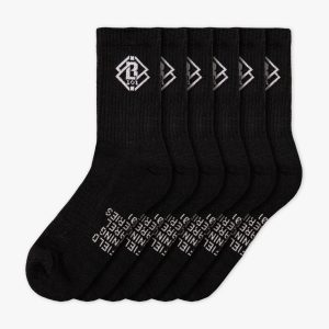 Crew Performance Poly Socks 6-Pack - Black