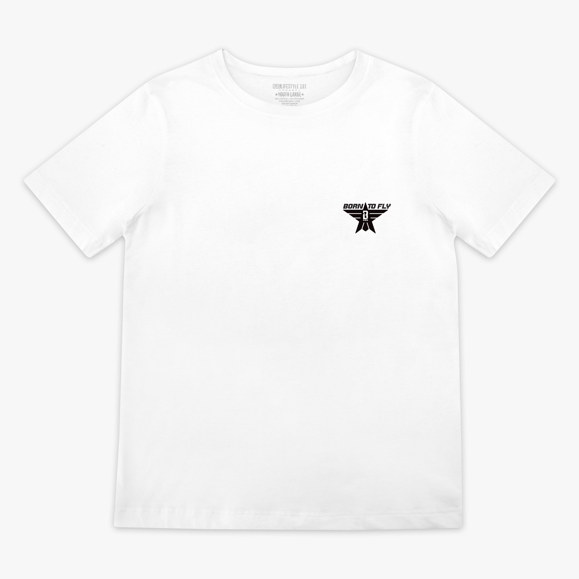 Born to Fly Youth Tee - BL White - Image 2