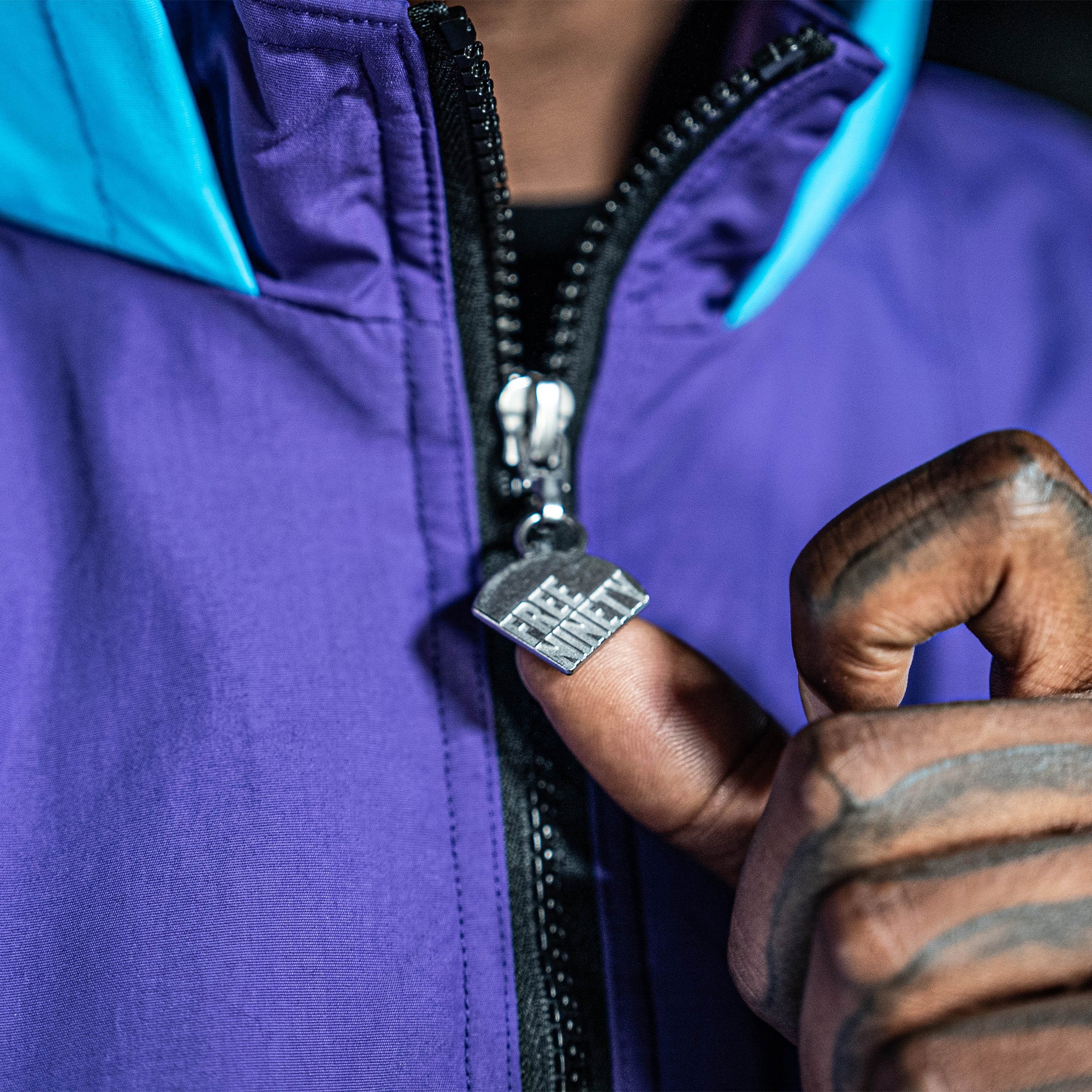 Colorblock Pullover Youth Jacket - Blue/Purple - Image 6