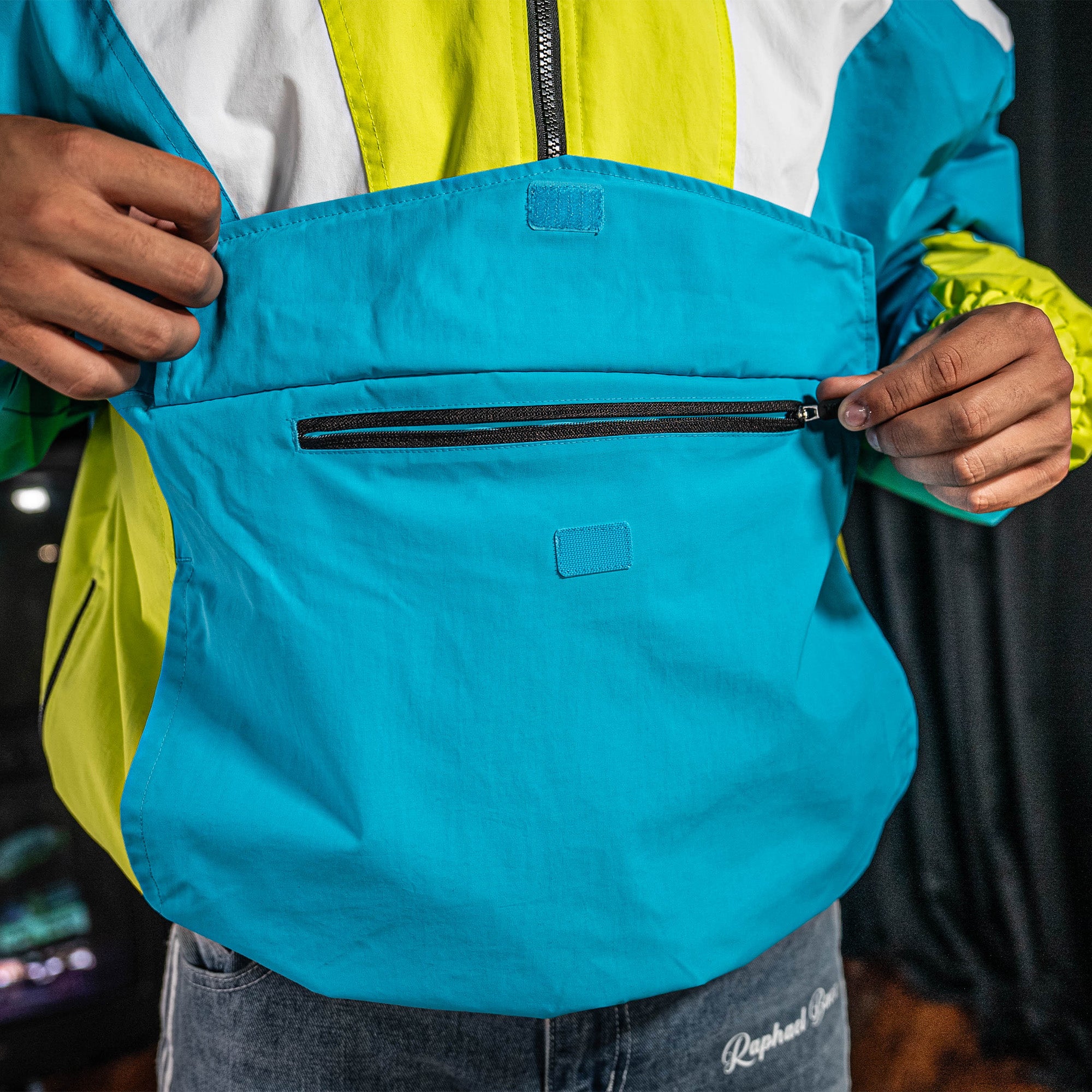 Colorblock Pullover Youth Jacket - Highlighter - Image 6