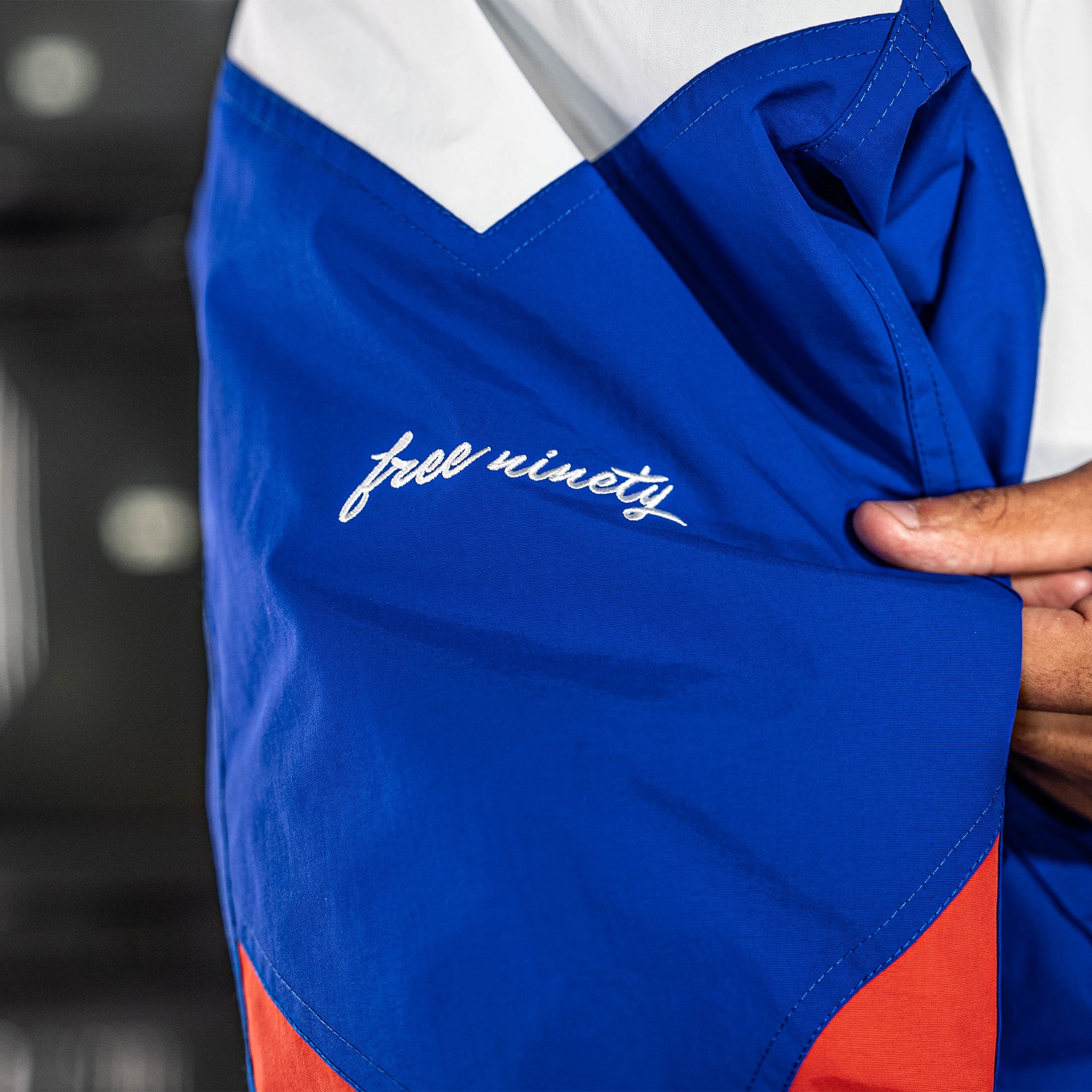 Colorblock Pullover Youth Jacket - Red/White/Blue - Image 6