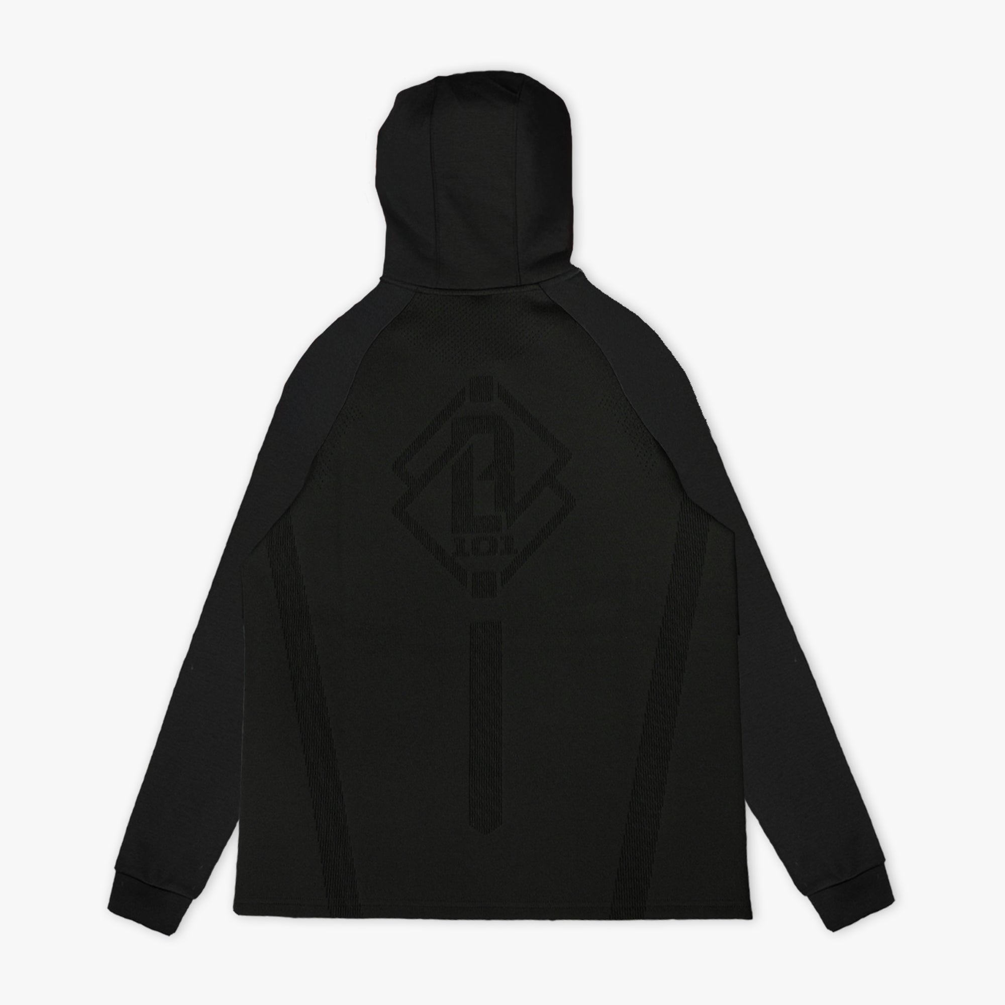 Diamond Tech Knit Zip Youth Hoodie - Black - Image 2