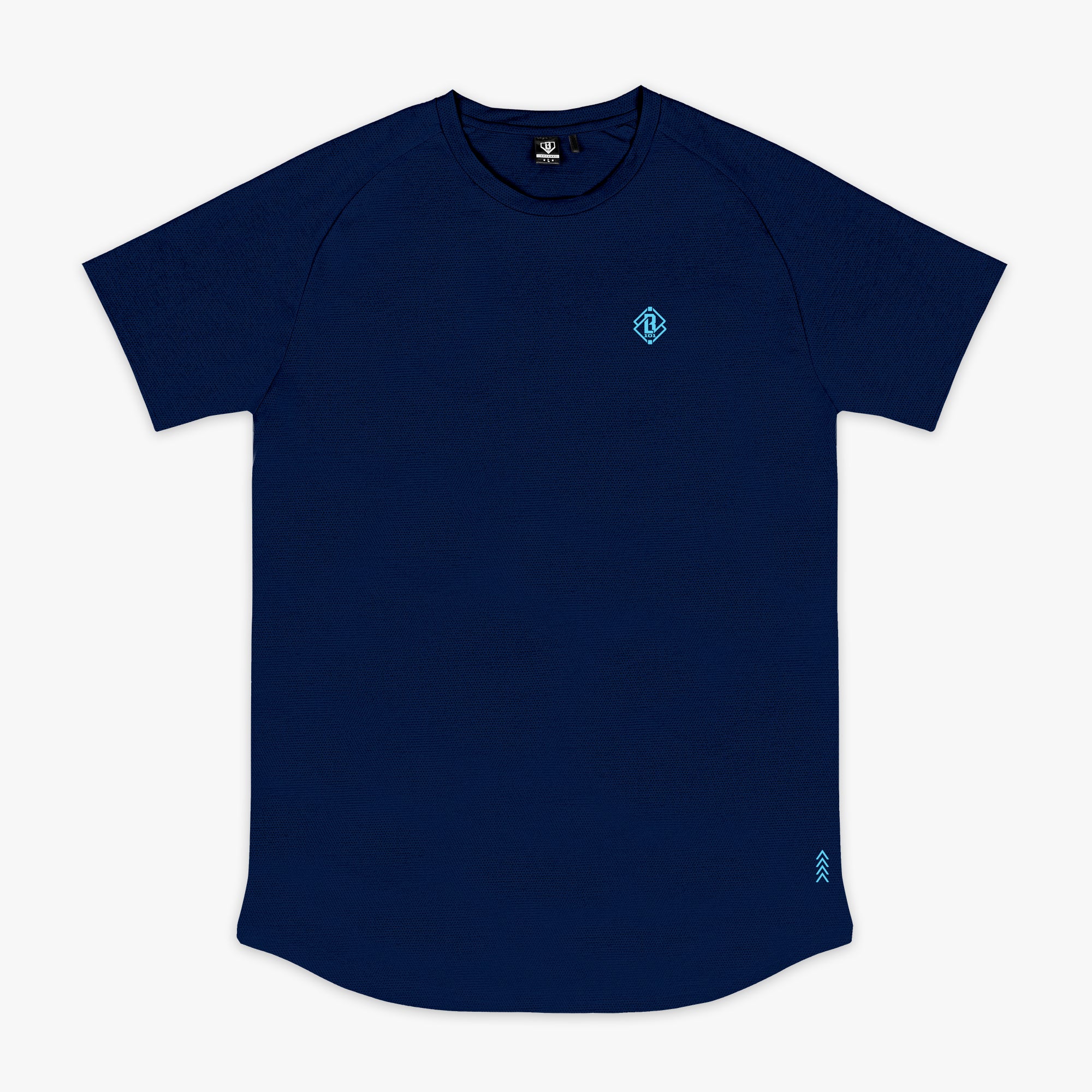 Diamond Tech Youth Tee - Navy/Light Blue