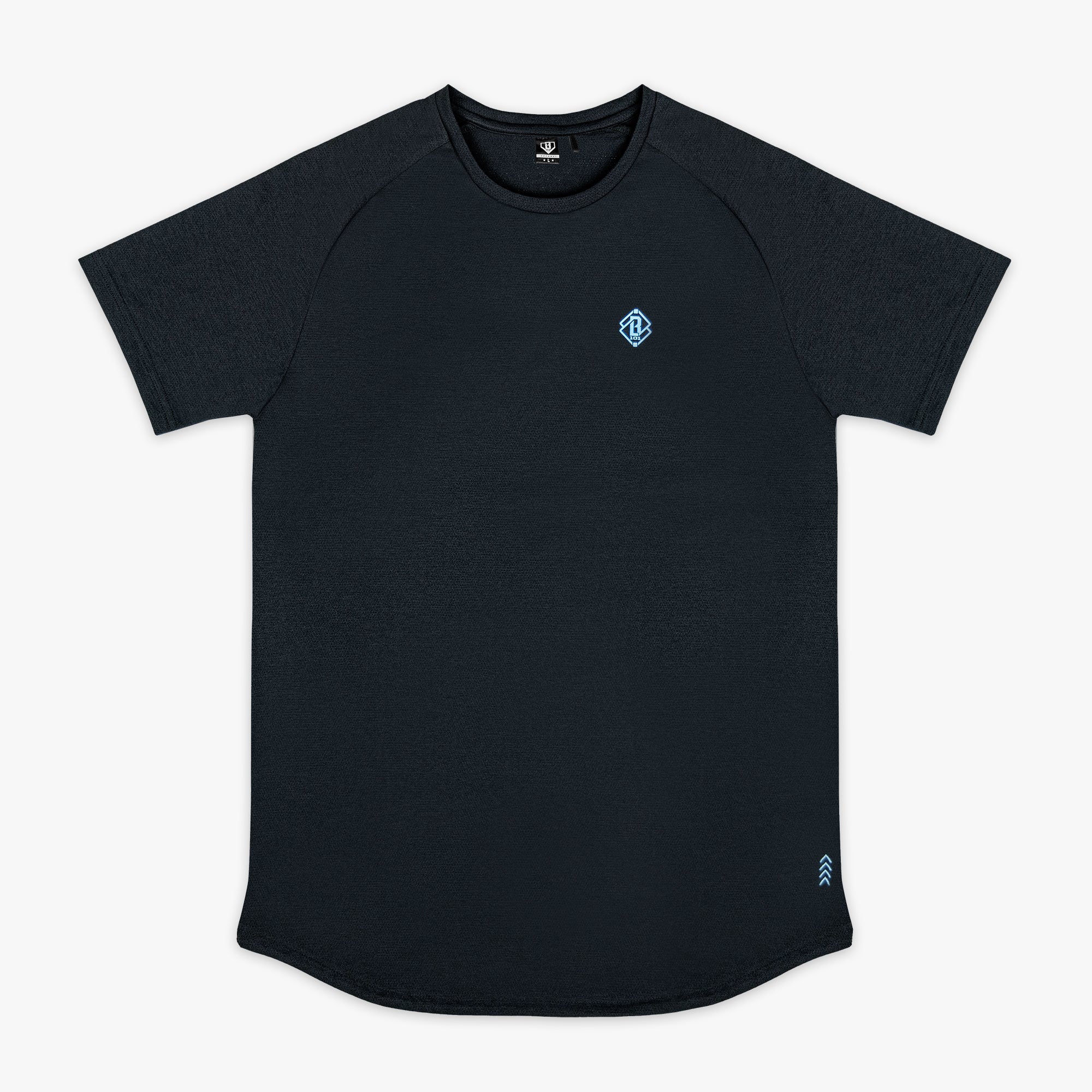 Diamond Tech Tee - Black/Light Blue
