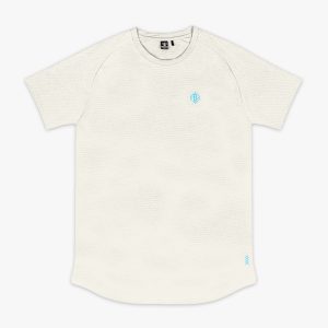 Diamond Tech Tee - Bone/Light Blue